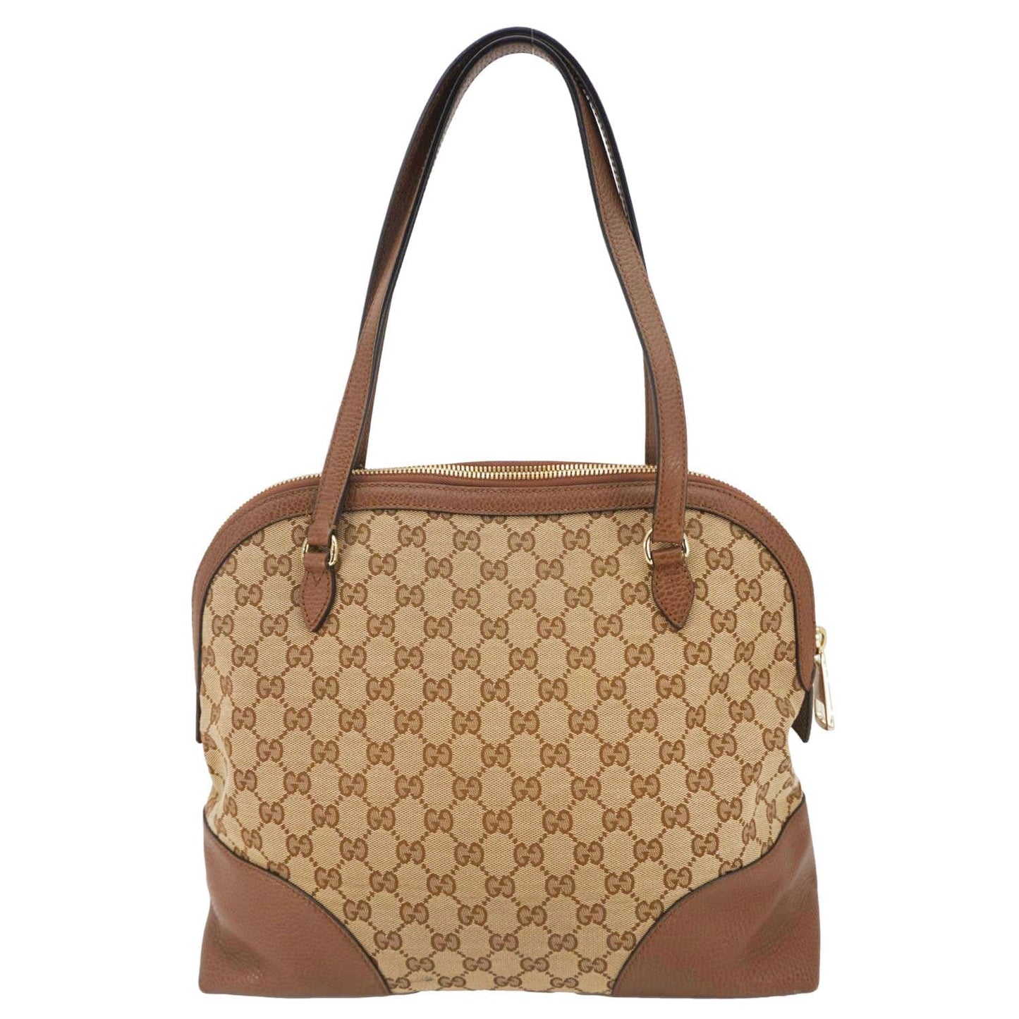 Gucci Bree Hobo Bag Canvas Brown Travel Bag Gg Bag