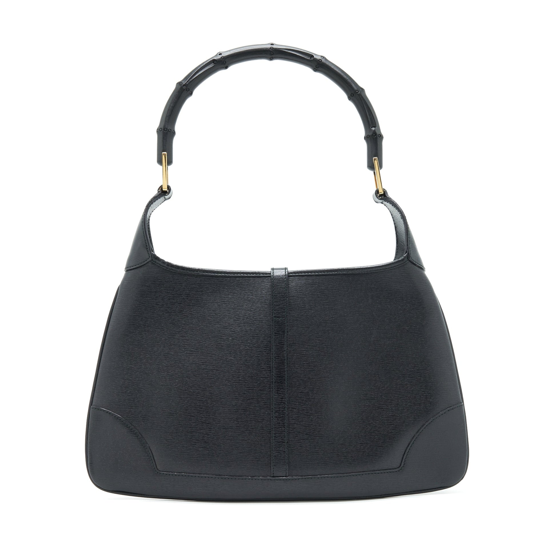 Gucci Jackie With Bamboo Handle Handbag Black Travel Bag