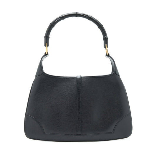 Gucci Jackie With Bamboo Handle Handbag Black Travel Bag