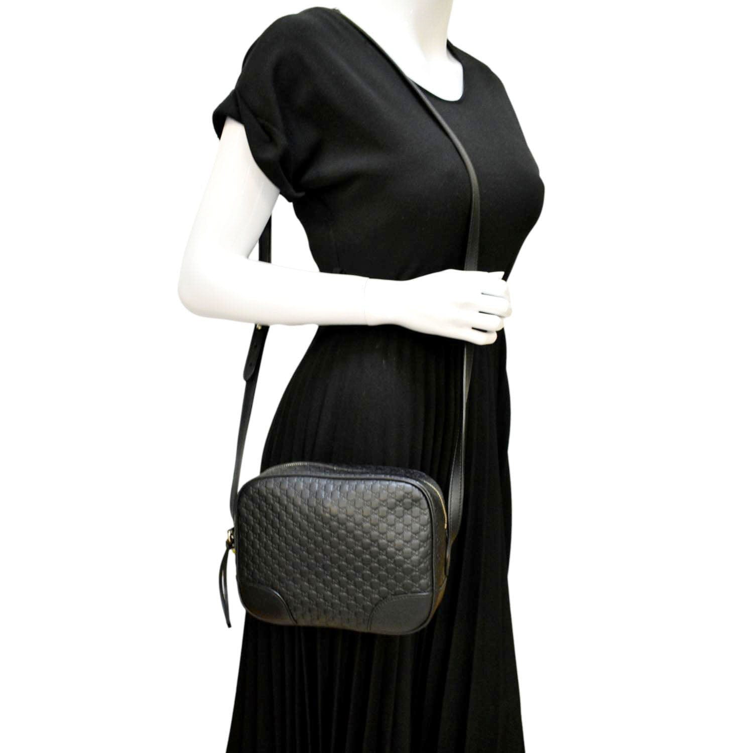 Gucci Bree Microssima Crossbody Bag Leather Black