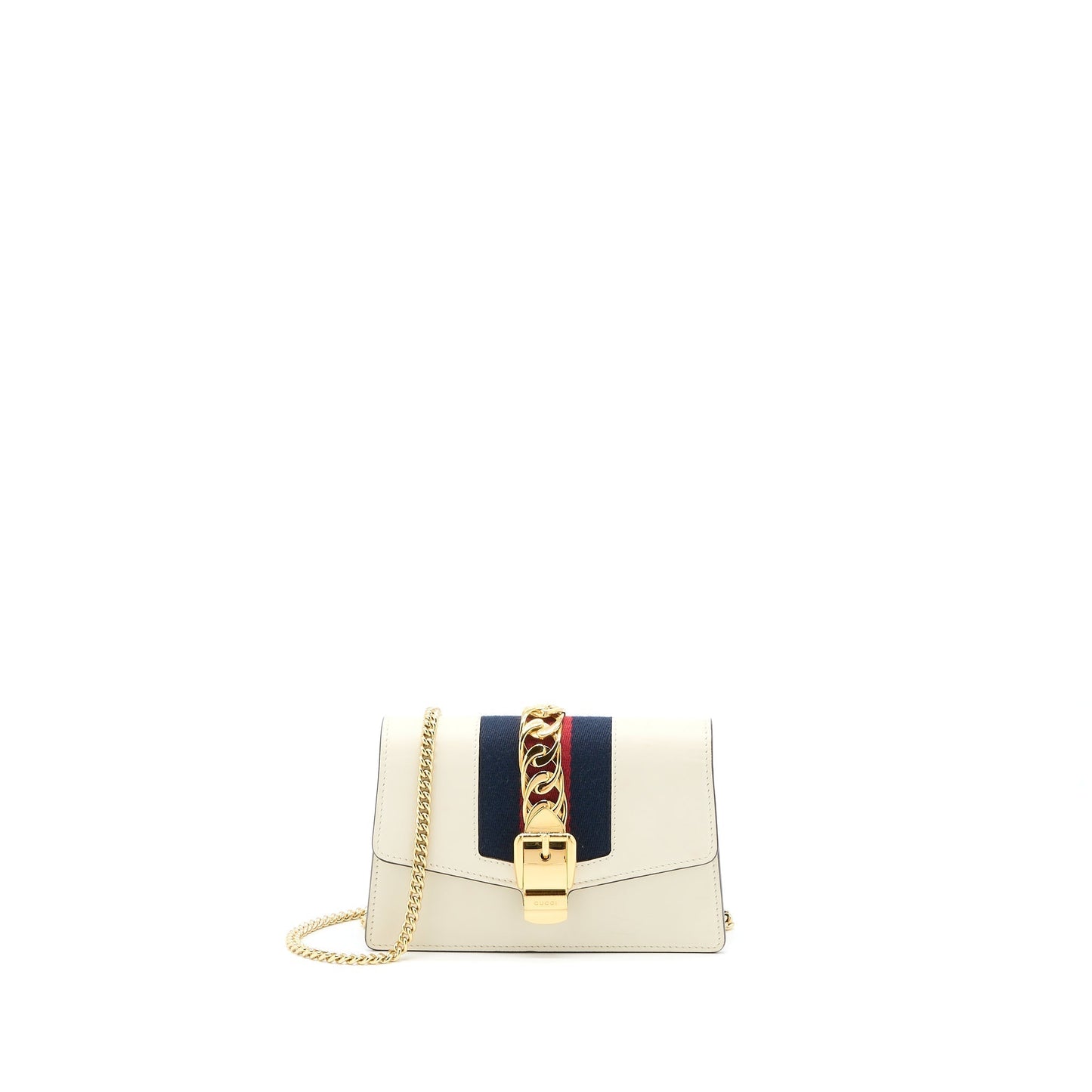 Gucci Sylvie Bag Calfskin White Mini Travel Bag