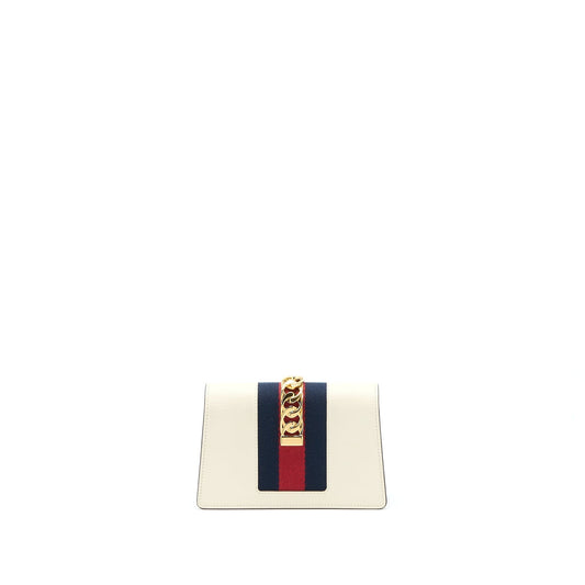 Gucci Sylvie Bag Calfskin White Mini Travel Bag