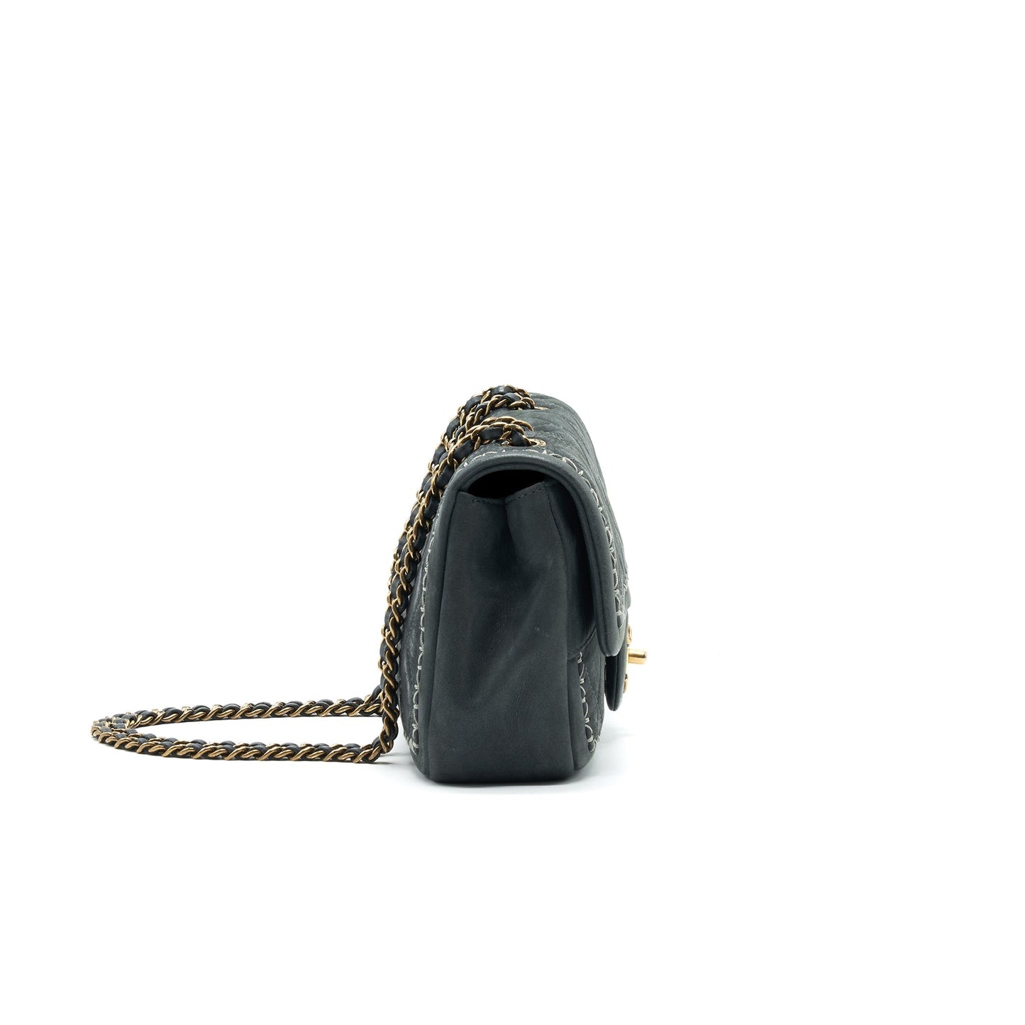 Chanel Suede Calfskin Flap Shoulder Bag