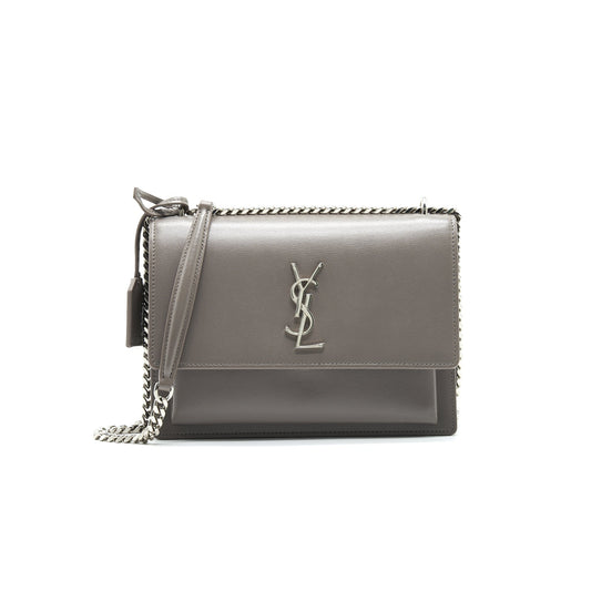 YSL Saint Laurent Saint Laurent Sunset Purse Grey Travel Bag