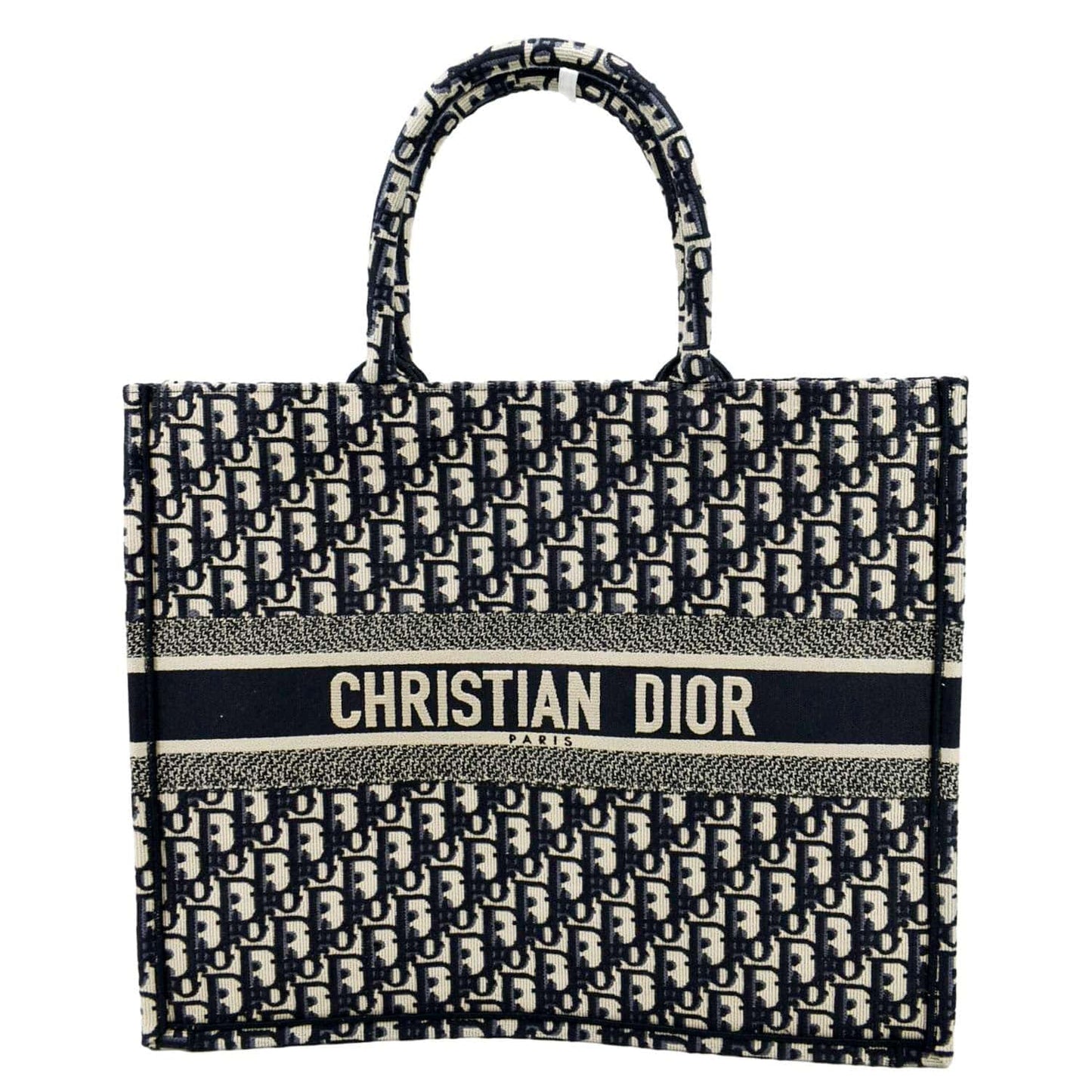 Dior Book Oblique Tote Bag Canvas Multicolor Large