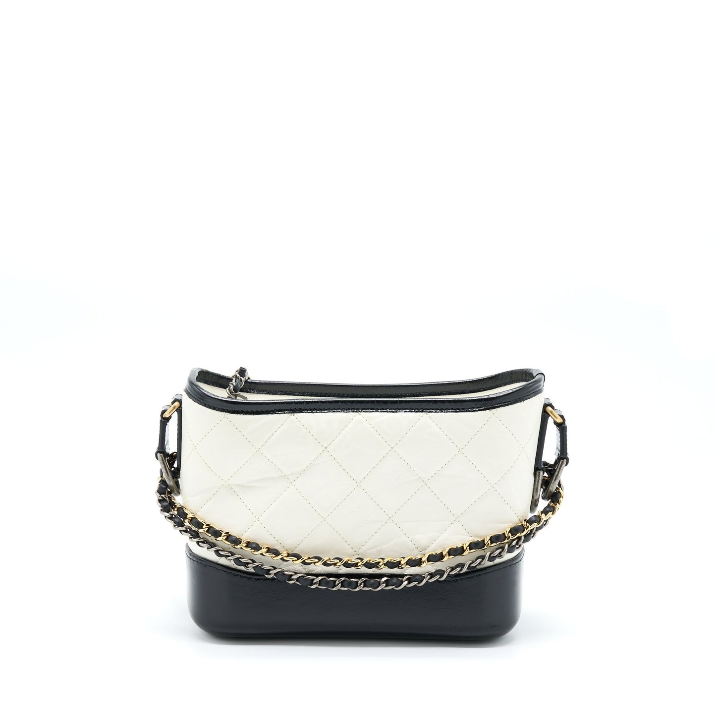 Chanel Gabrielle Hobo Hardware Multicolour Black White Small Shoulder Bag