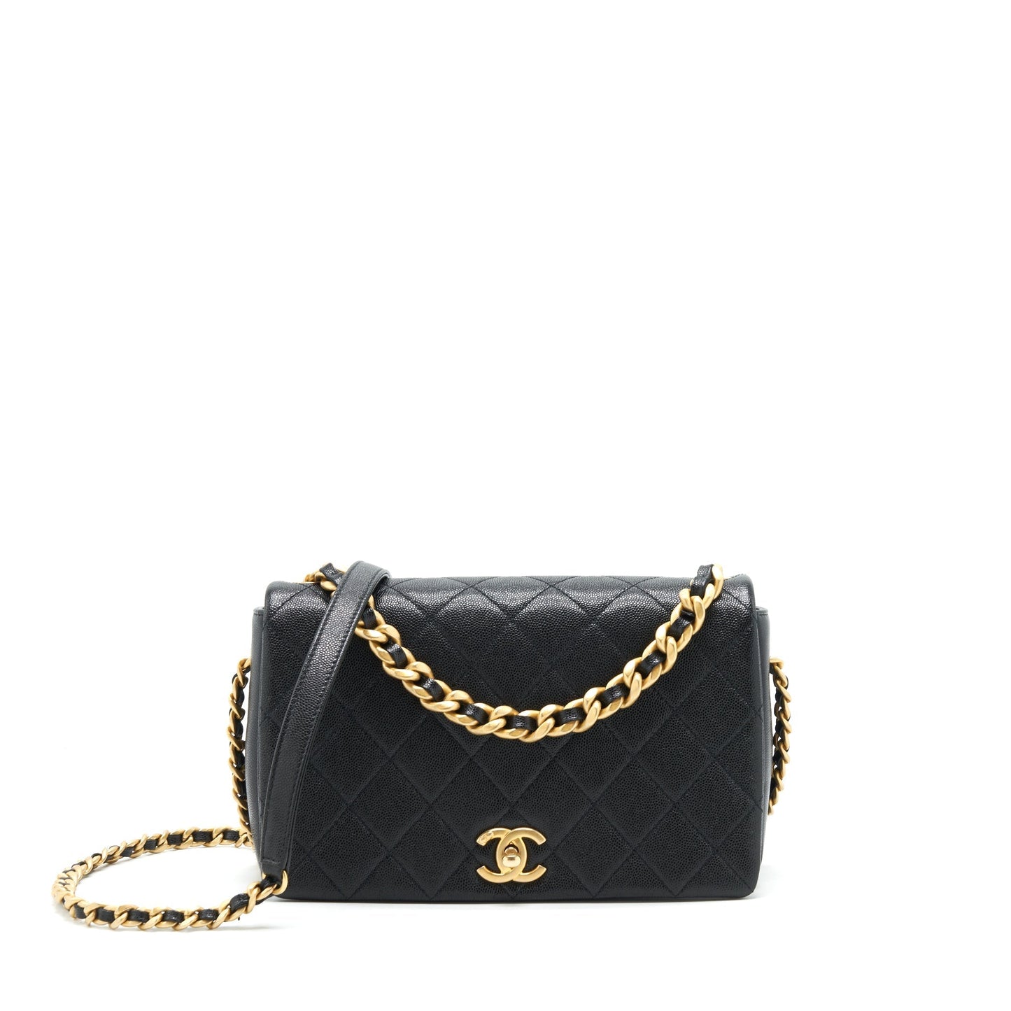 Chanel Seasonal Flap Caviar GHW Black Shoulder Bag