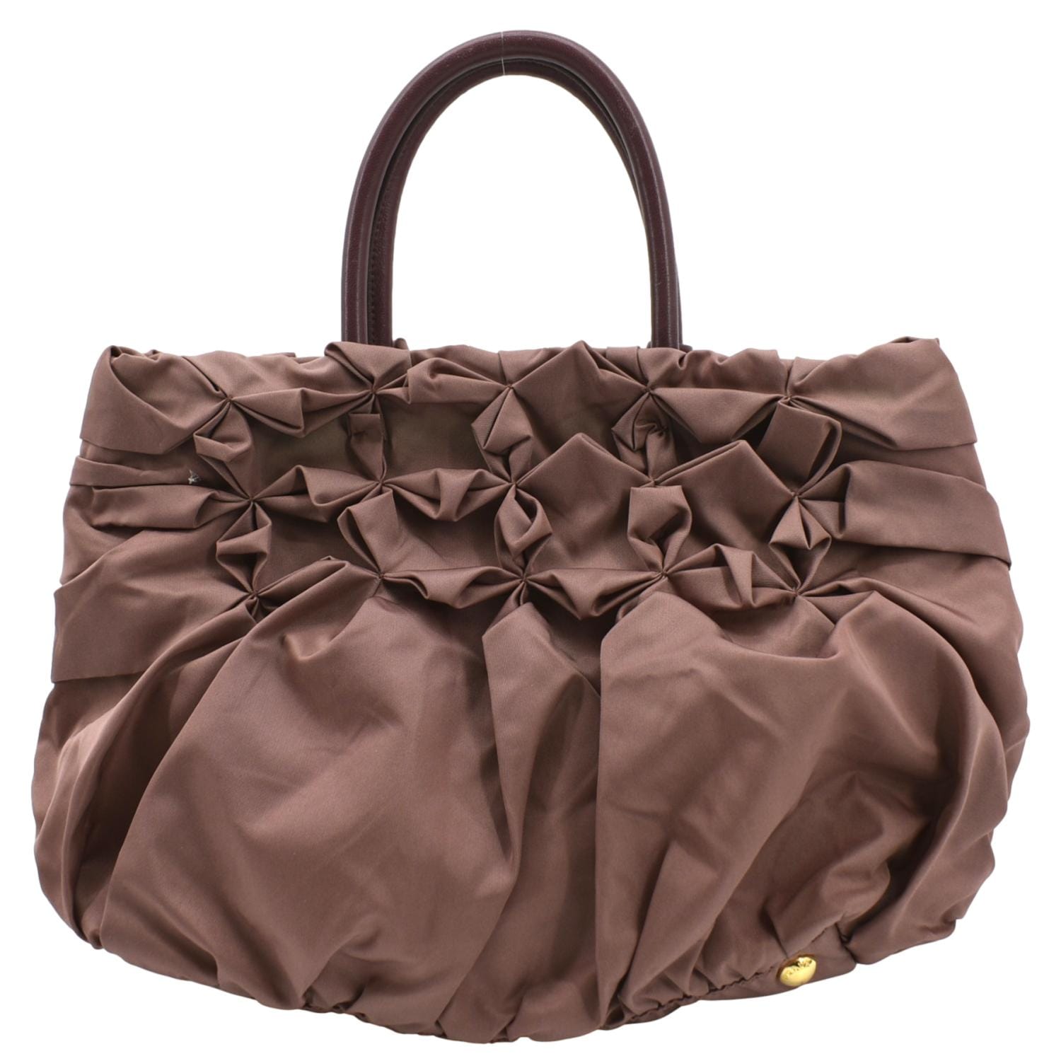 Tessuto Origami Pleated Ruffled Tote Bag Antico Nylon