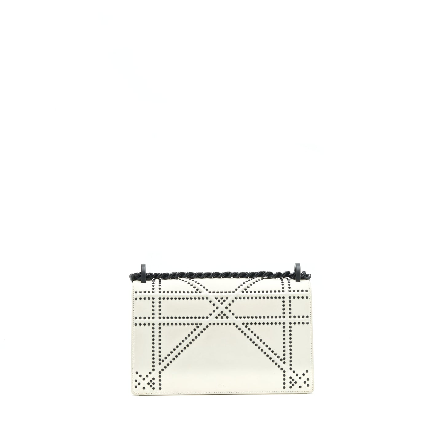 Dior ama Studded With Hardware Handbag Black White Travel Bag