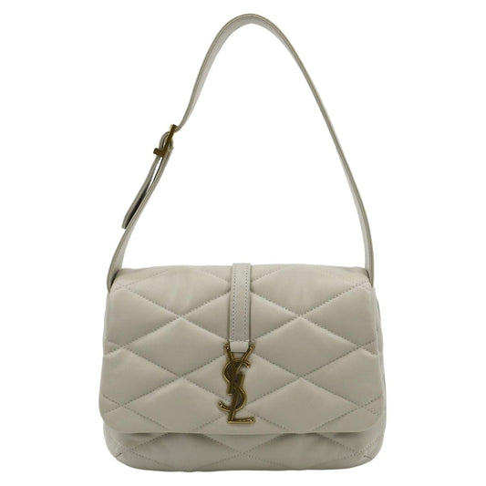 YSL Saint Laurent Saint Le Lambskin Hobo Bag Antique Leather Quilted Shoulder Bag