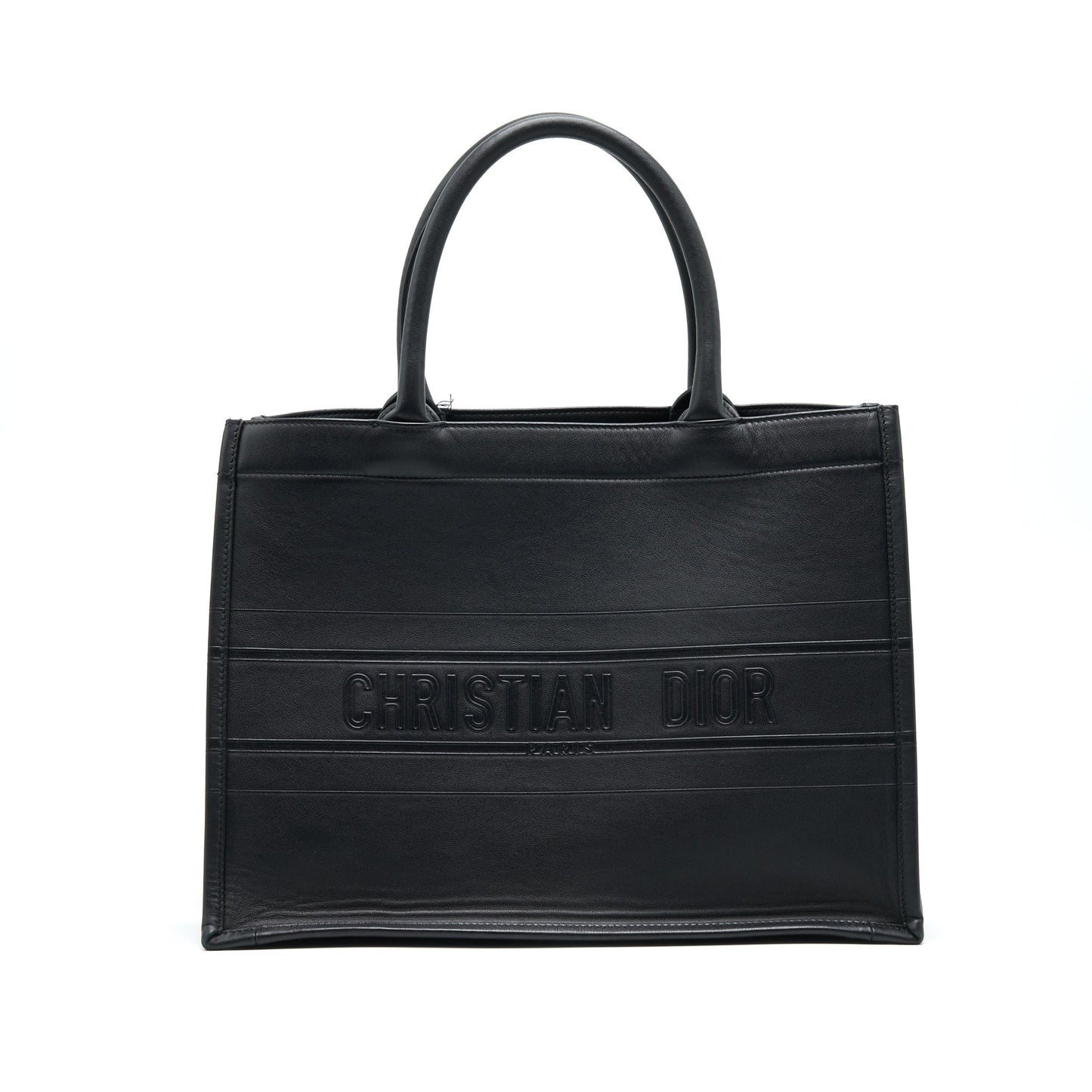 Dior Booktote Handbag Leather Black Tote Bag