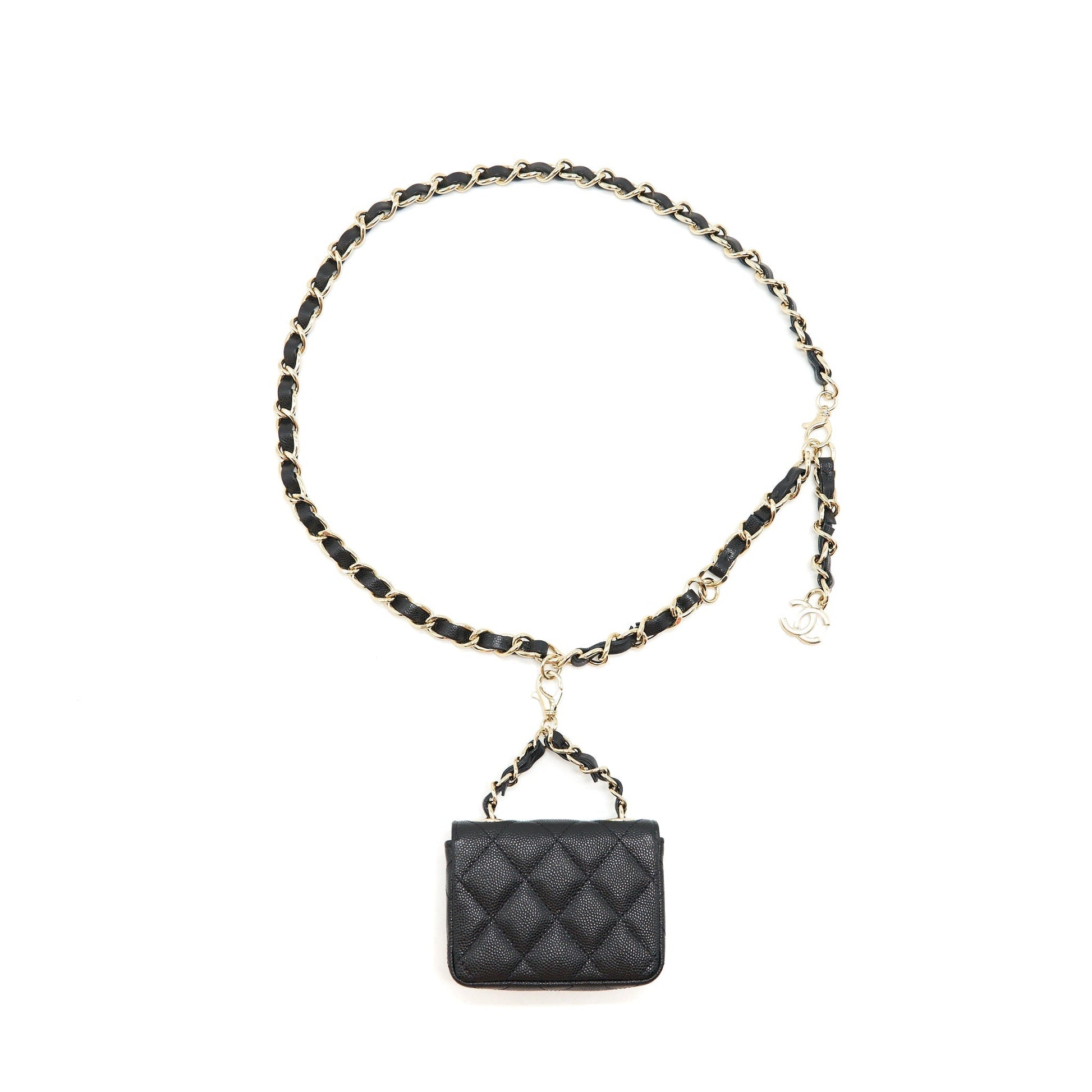Chanel 21B Belt Caviar LGHW Black