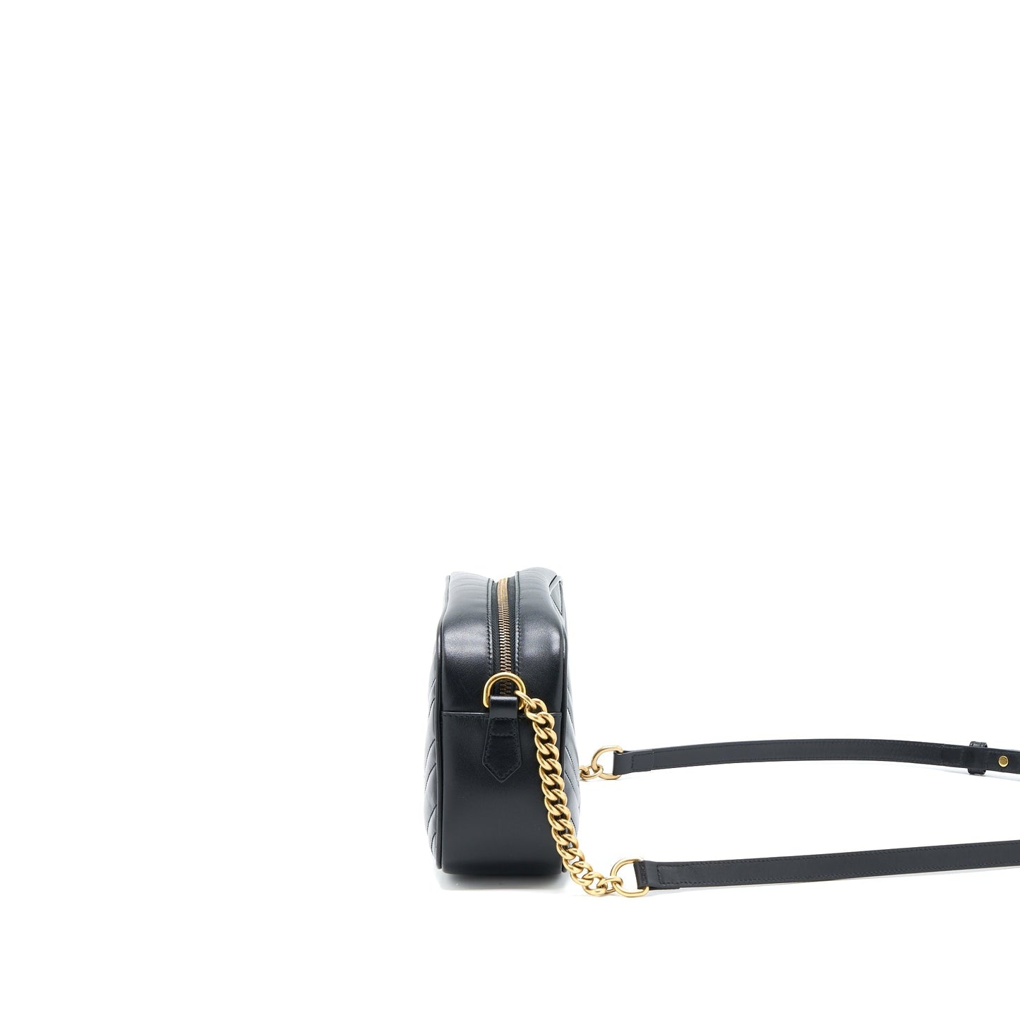 Gucci Marmont Camera Shoulder Bag Calfskin Brushed Black