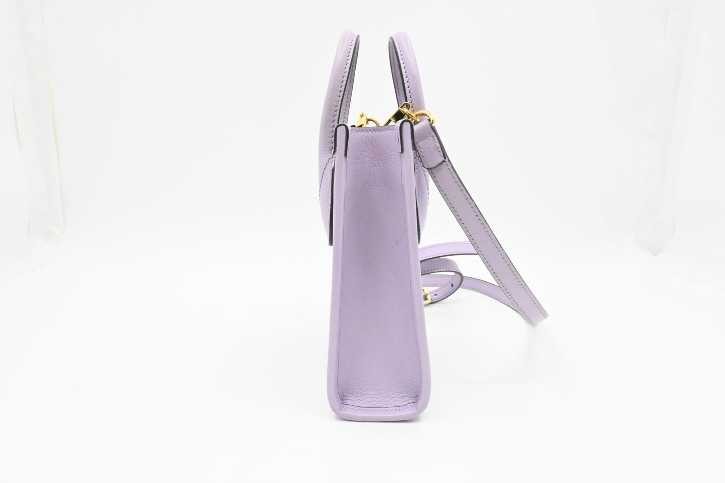 Gucci Jumbo GG Lavender Leather Canvas Beige Mini Tote Bag