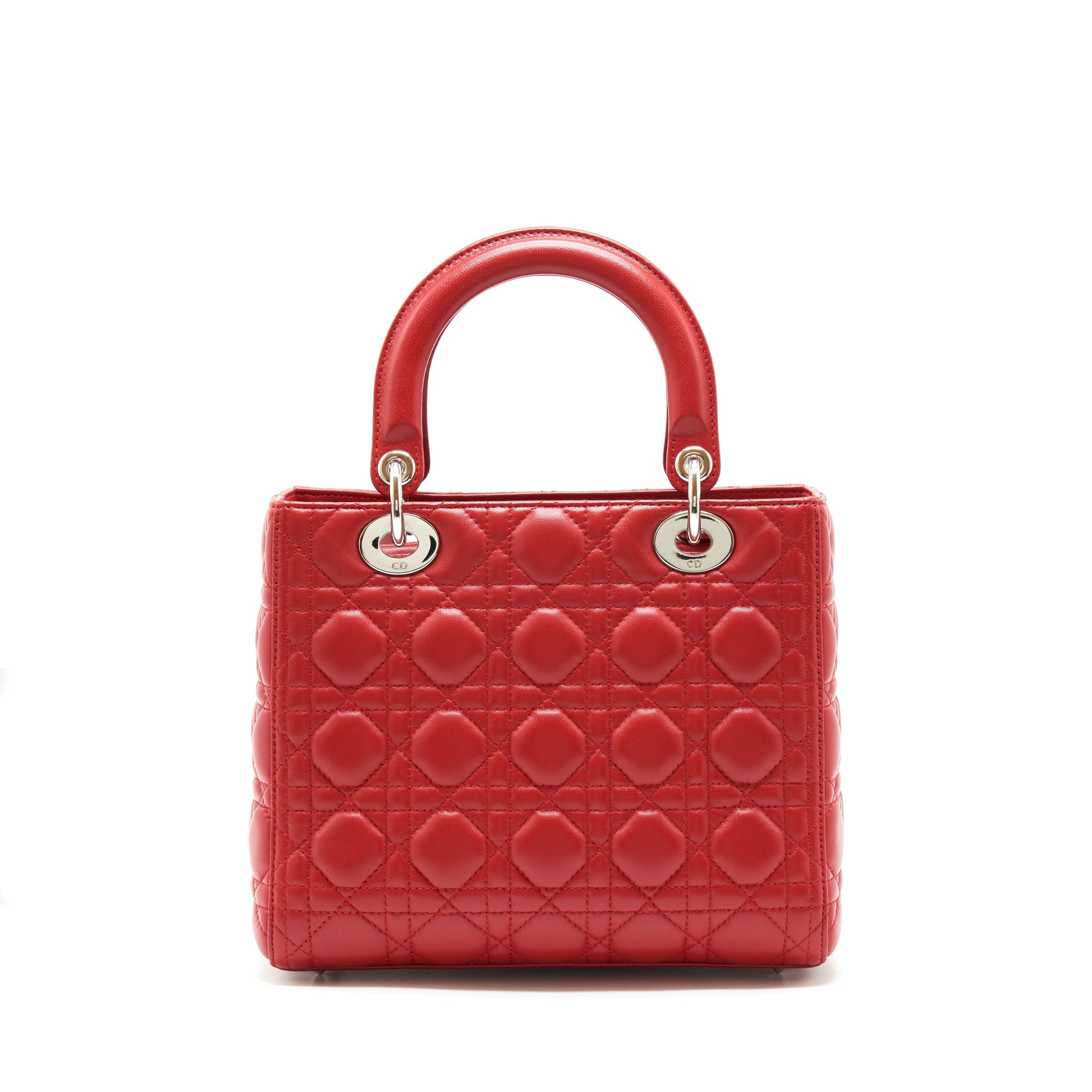 Dior Christian Lady Handbag Red Medium Travel Bag