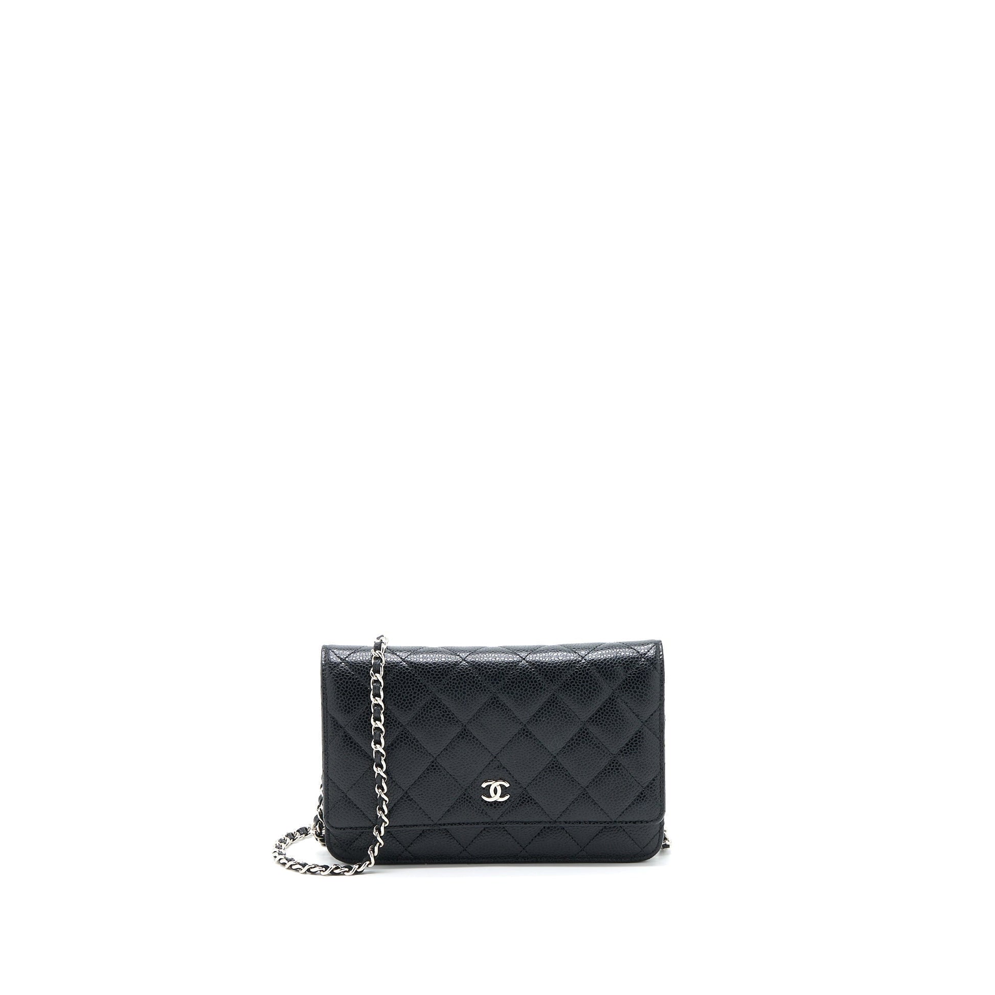 Chanel Classic on Caviar SHW Black Wallet Case Shw 6