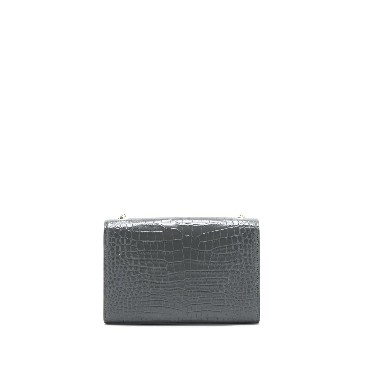 YSL Saint Laurent Saint Laurent Kate Tassel Crocodile Embossed Calfskin Travel Bag