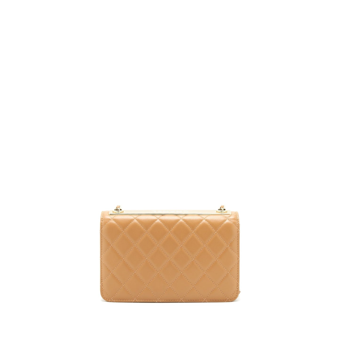 Chanel Trendy CC On Lambskin Dark LGHW Beige Wallet Case
