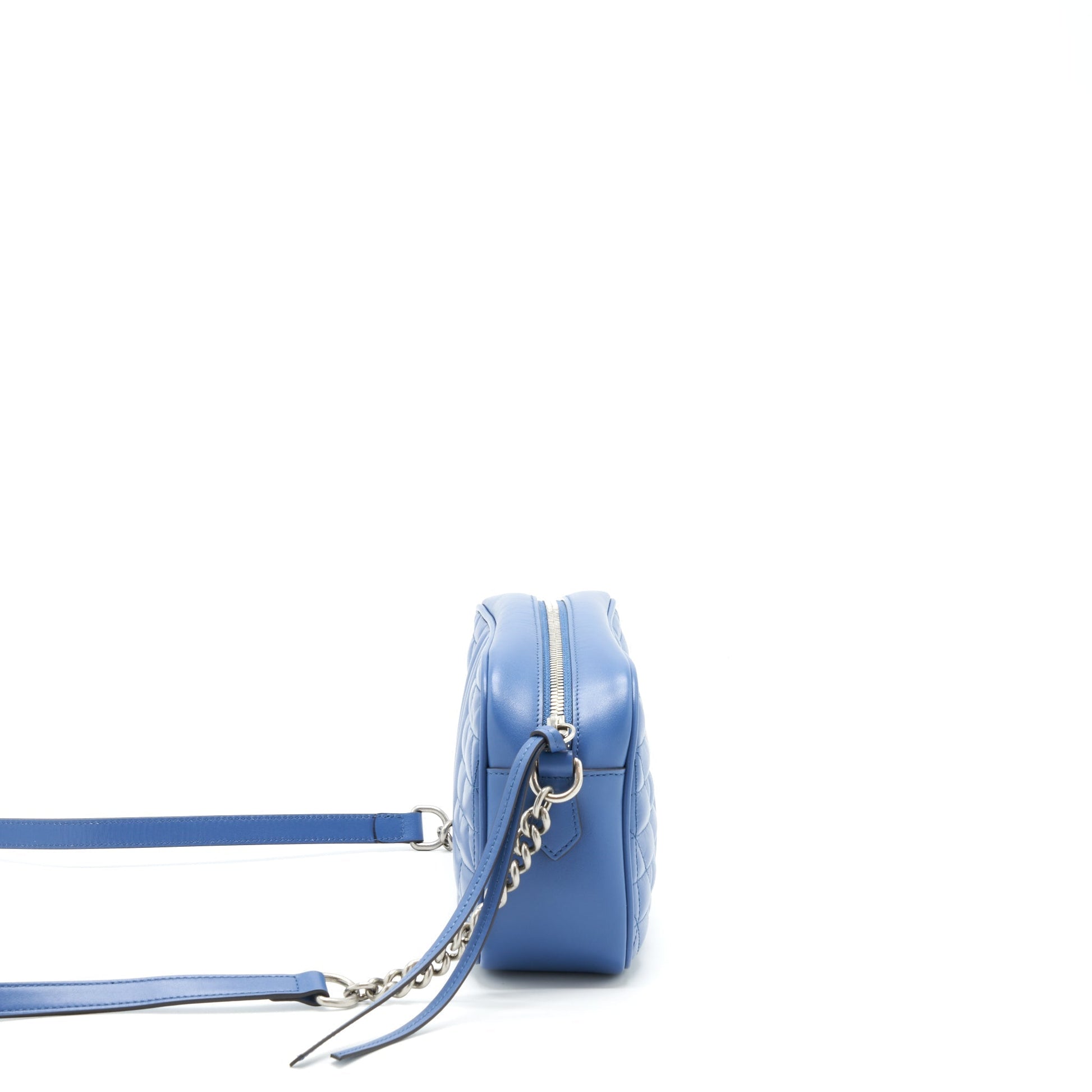 Gucci Marmont Shoulder Bag Shw Matelasse Blue