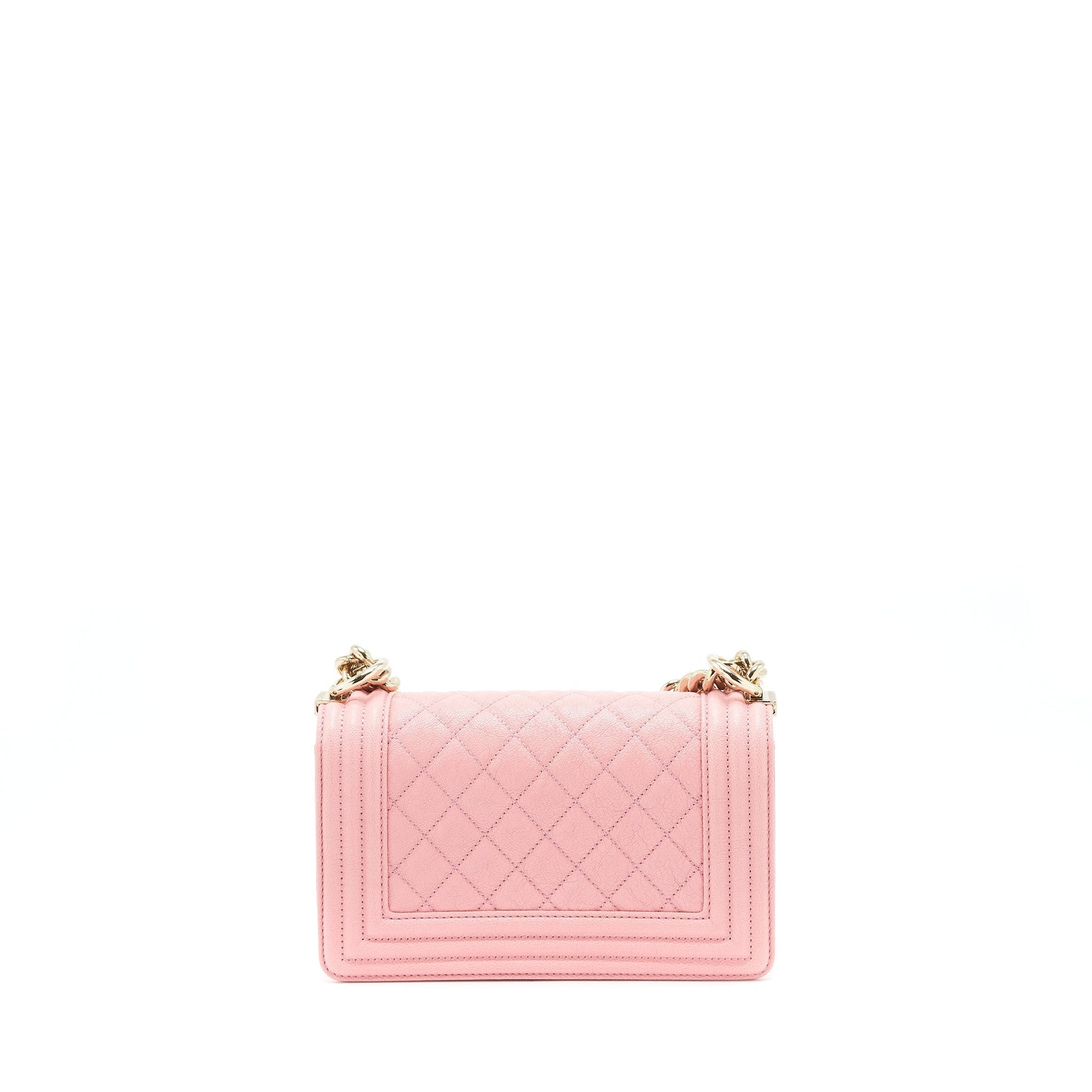 Chanel Boy Caviar Light LGHW Pink Small Handbag