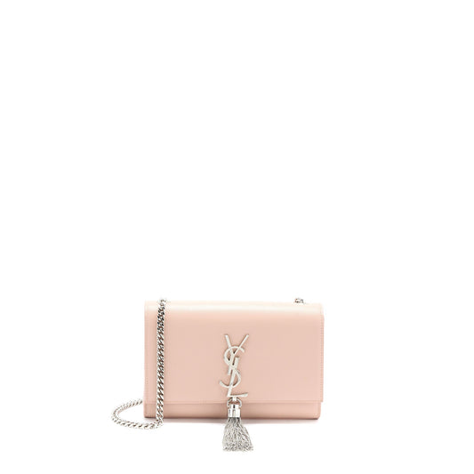 YSL Saint Laurent Saint Laurent Kate Tassel Grained Calfskin Travel Pink Travel Bag