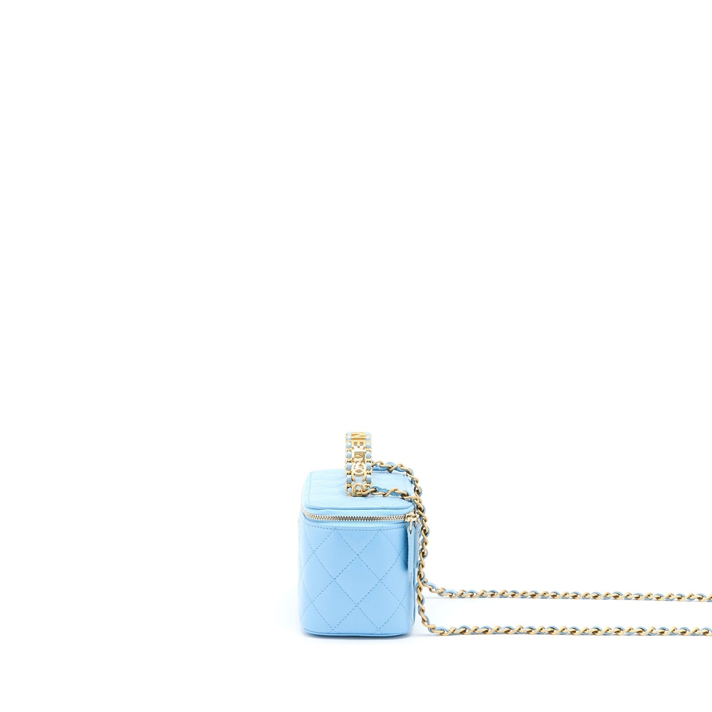 Chanel 22s Letter Top Handle Long Vanity Blue Handbag