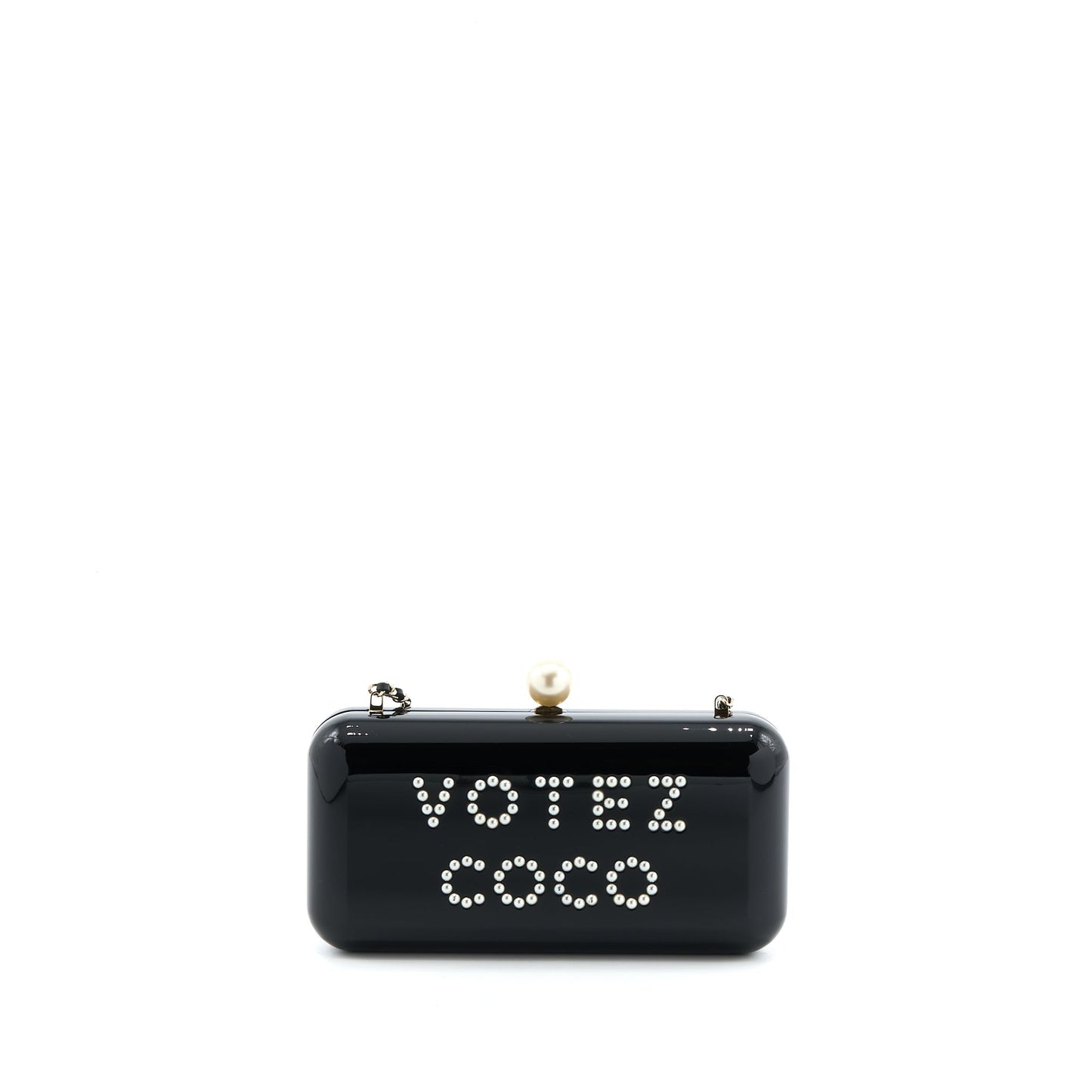 Chanel Votez Coco Evening LGHW Black Clutch Bag
