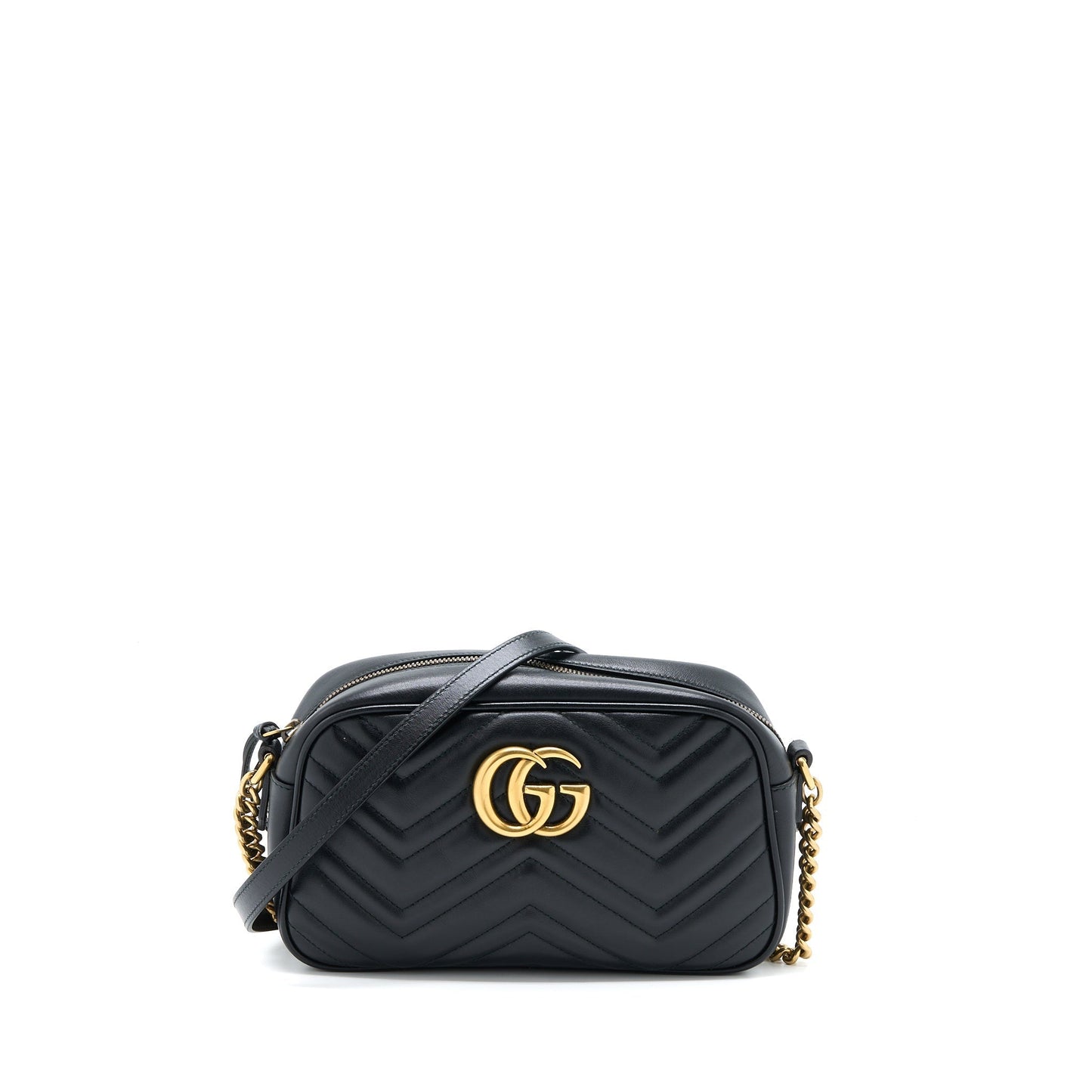 Gucci Marmont Camera Bag Brushed Black Travel Bag