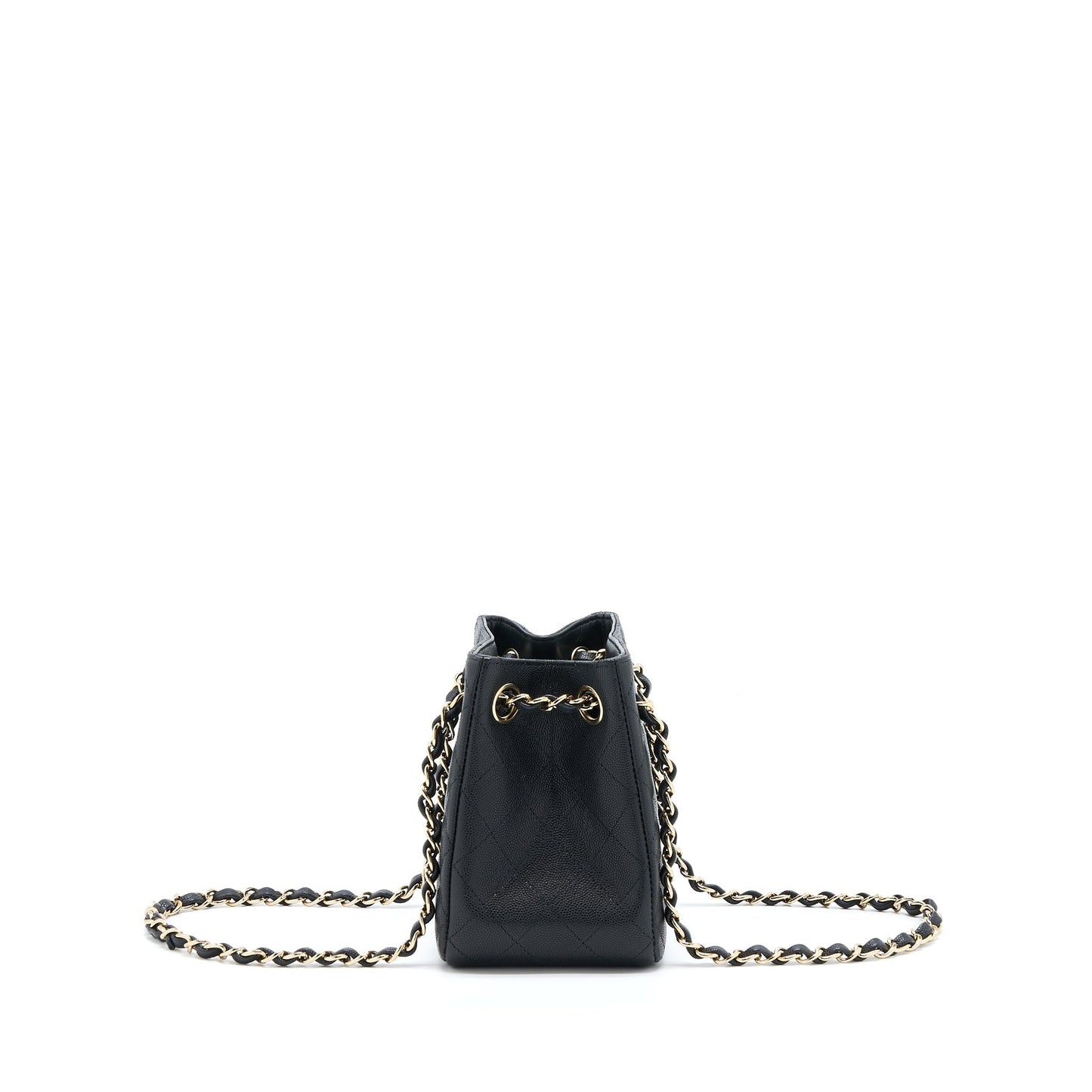 Chanel 22S Bucket Caviar LGHW Microchip Black Bucket Bag Lghw Microchip