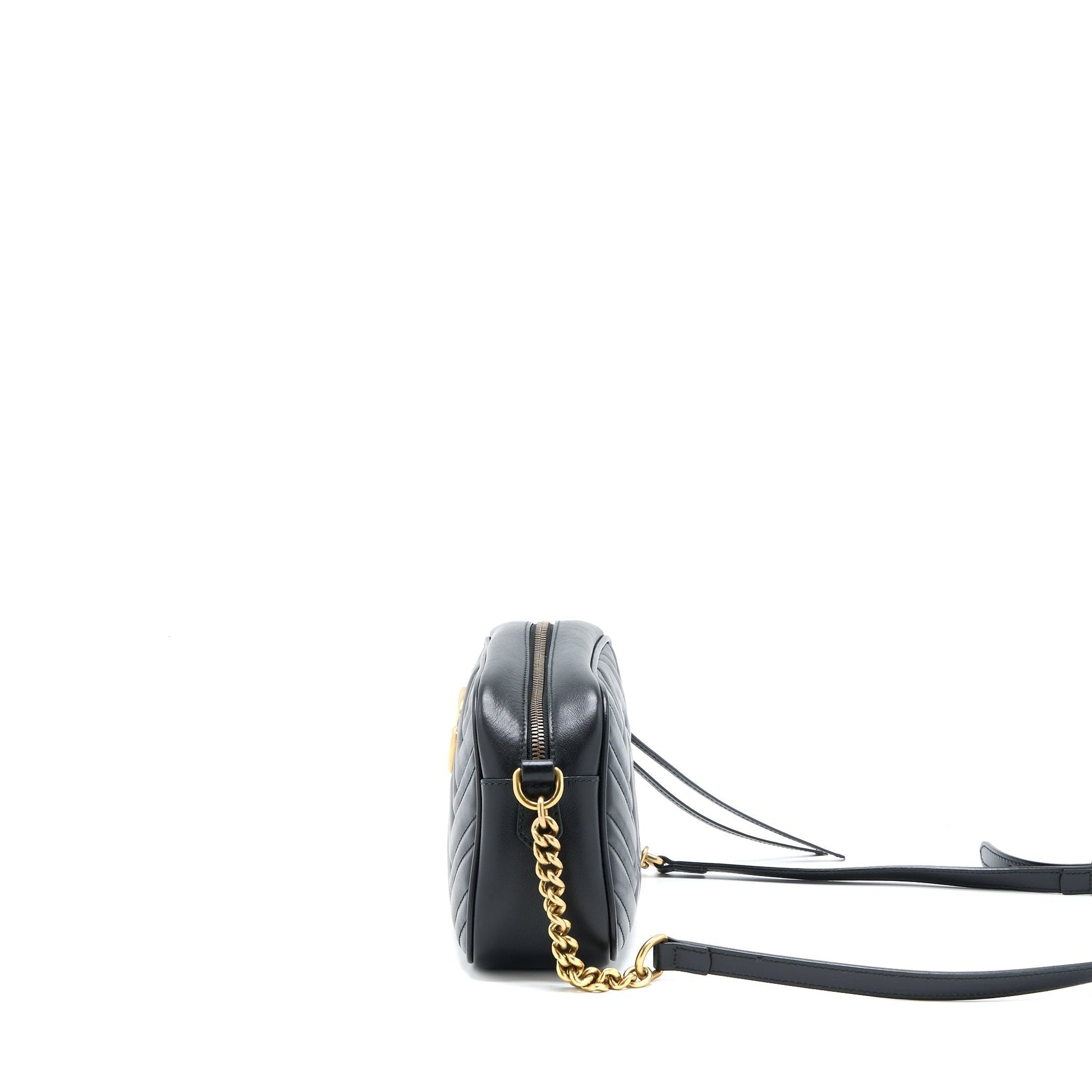 Gucci Marmont Camera Bag Brushed Black Travel Bag