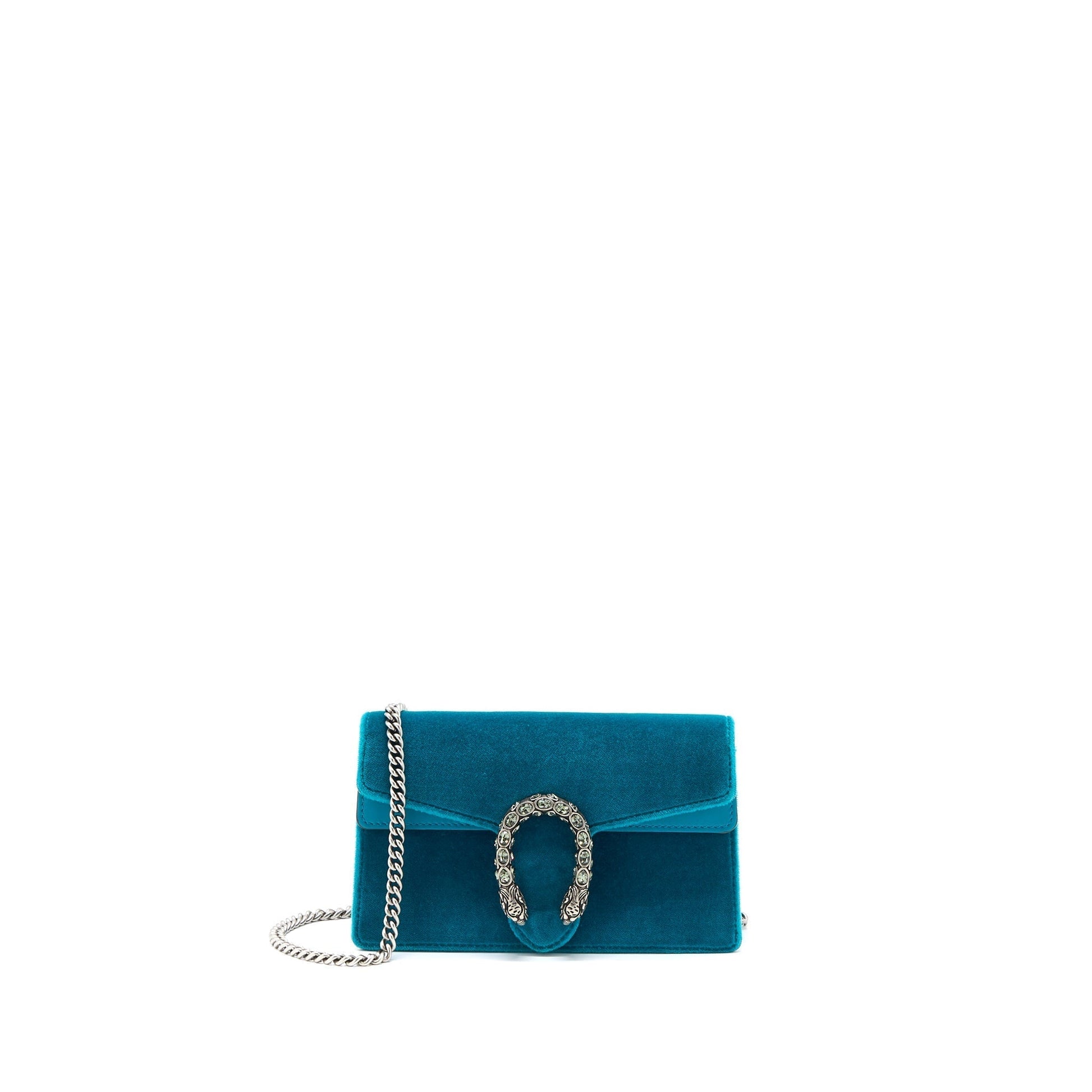 Gucci Super Dionysus Bag Velvet Shw Blue Mini Travel Bag