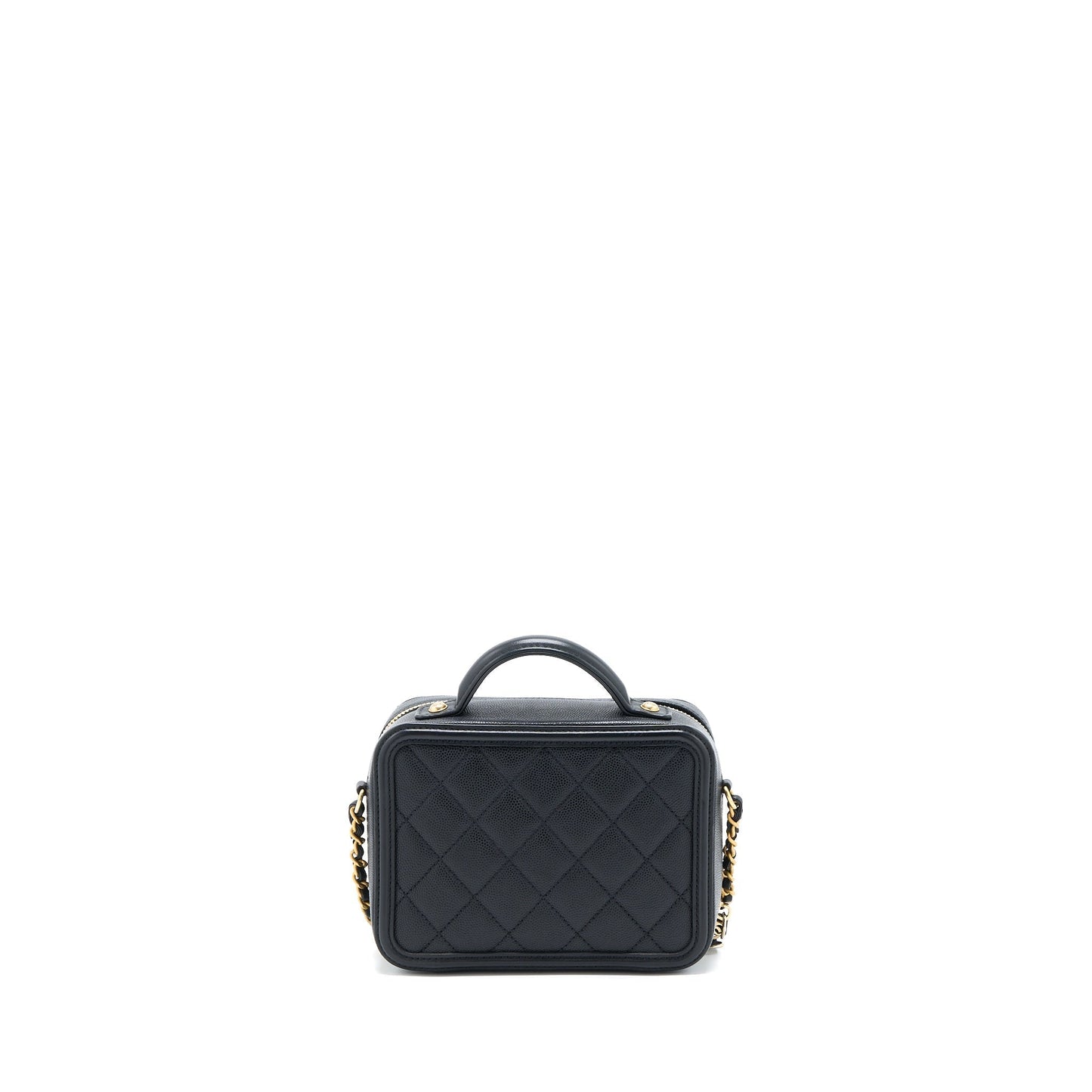 Chanel Filigree Vanity Caviar GHW Black Handbag