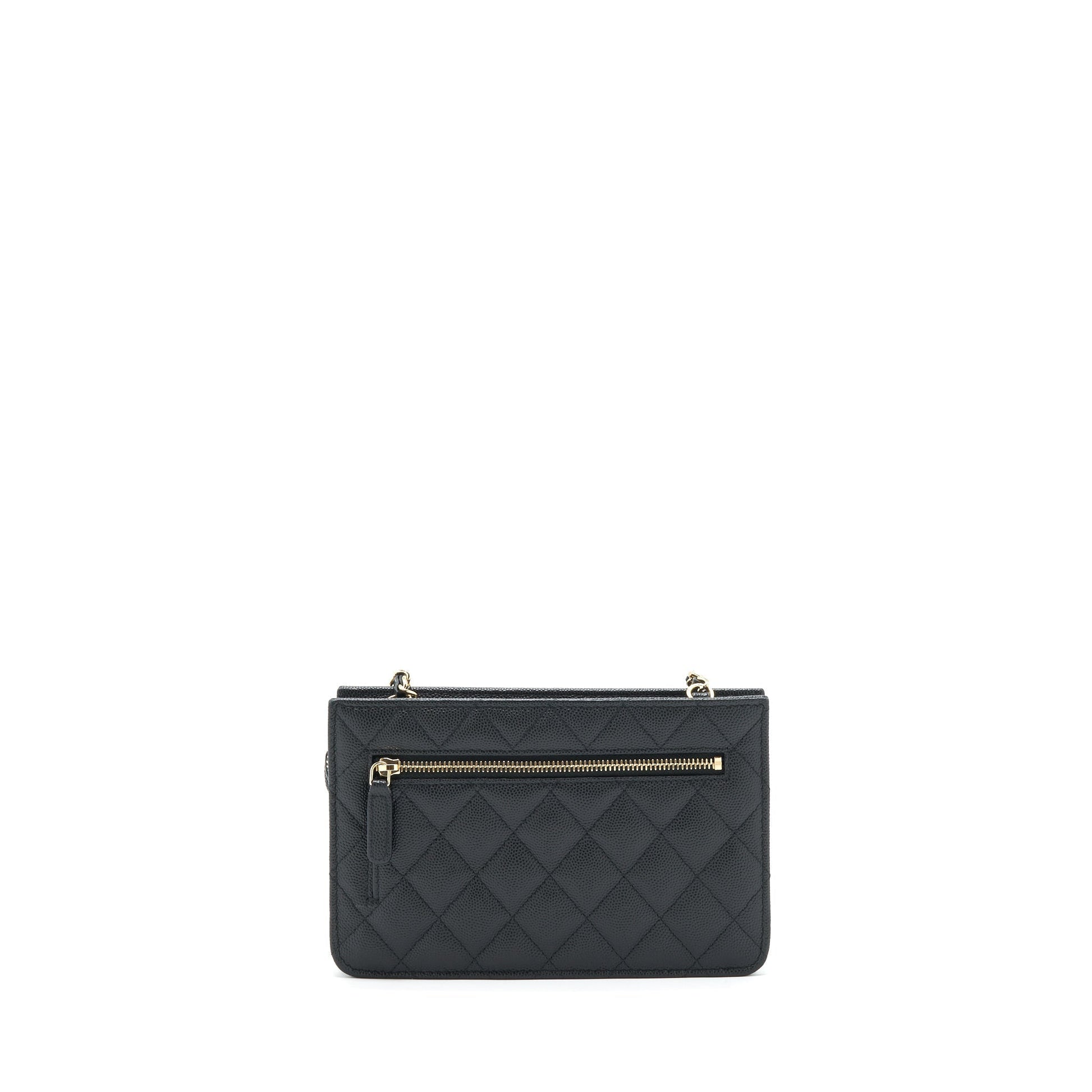Chanel Caviar GHW Black Crossbody Bag