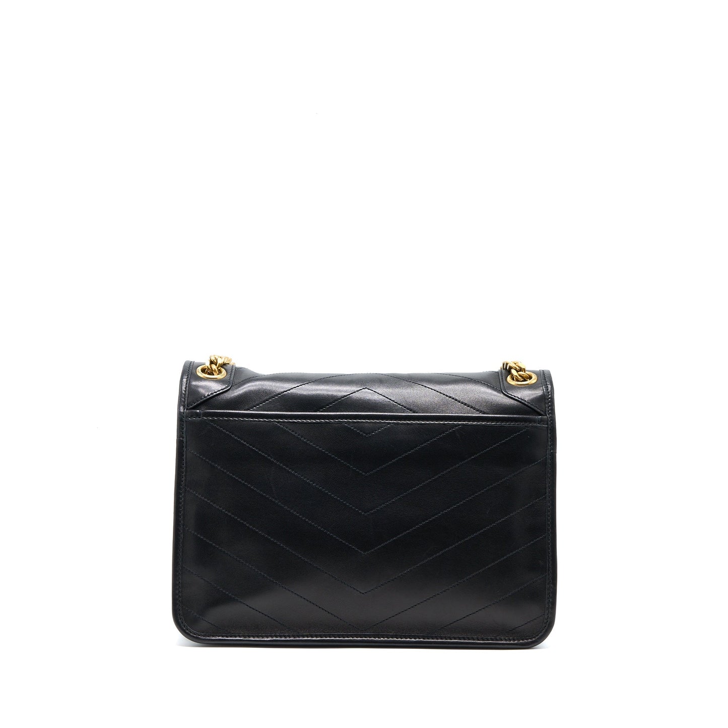 YSL Saint Laurent Saint Laurent Niki Purse Lambskin Travel Bag Black Medium