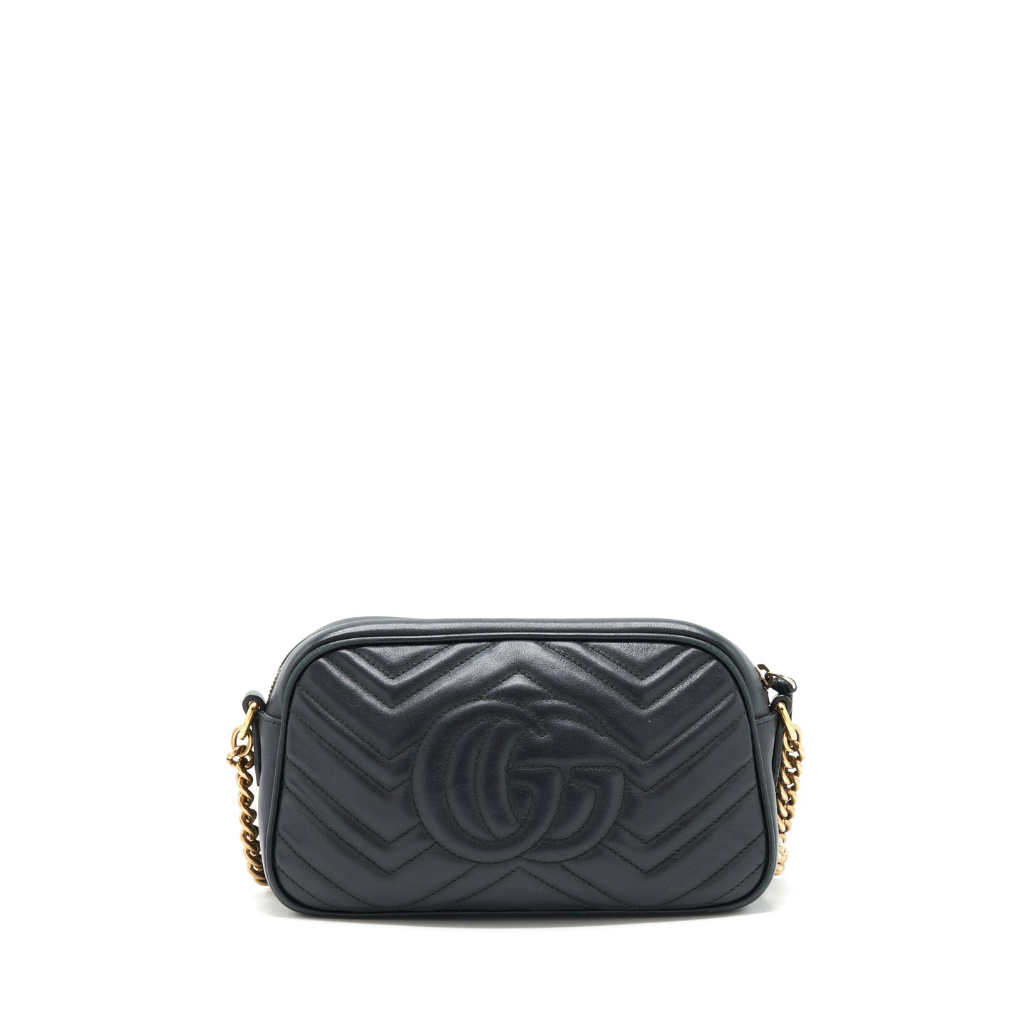 Gucci Marmont Shoulder Bag Matelasse Black Black Ghw