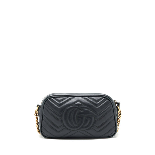 Gucci Marmont Shoulder Bag Matelasse Black Black Ghw