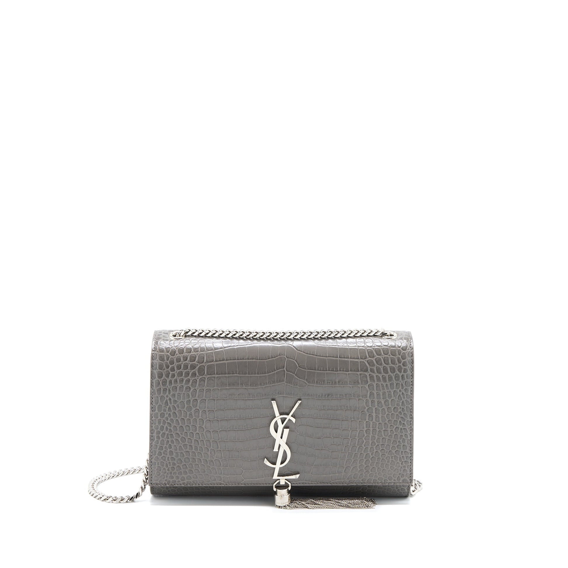 YSL Saint Laurent Saint Laurent Kate Purse Crocodile Embossed Calfskin Travel Bag