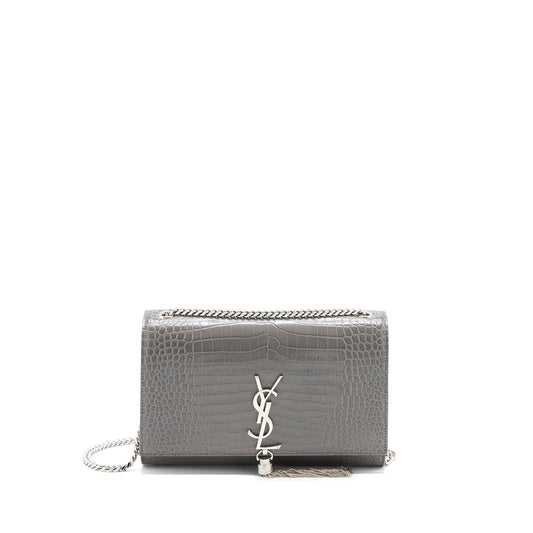 YSL Saint Laurent Saint Laurent Kate Purse Crocodile Embossed Calfskin Travel Bag