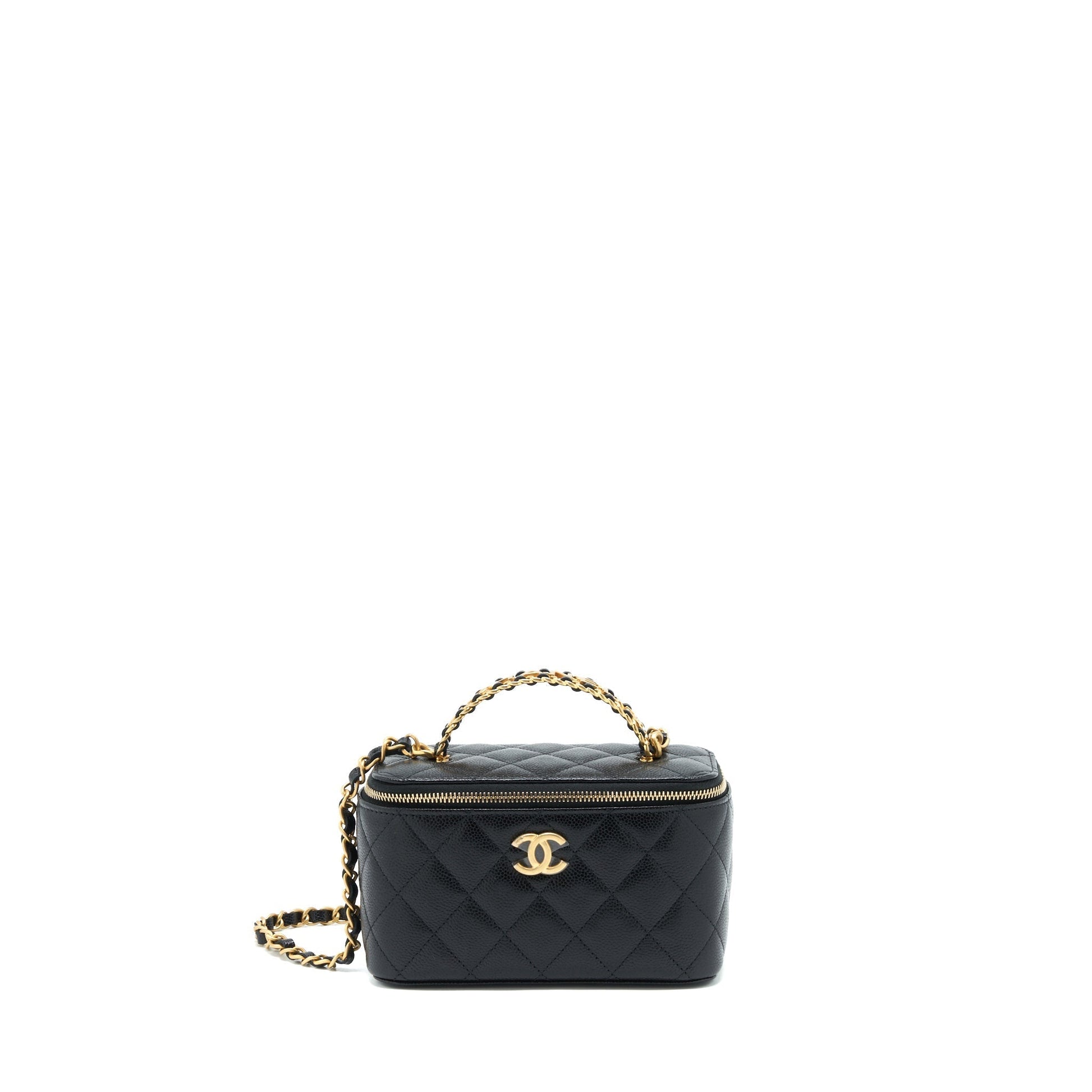 Chanel 22S Letter Top Handle Long Vanity Black Handbag 3