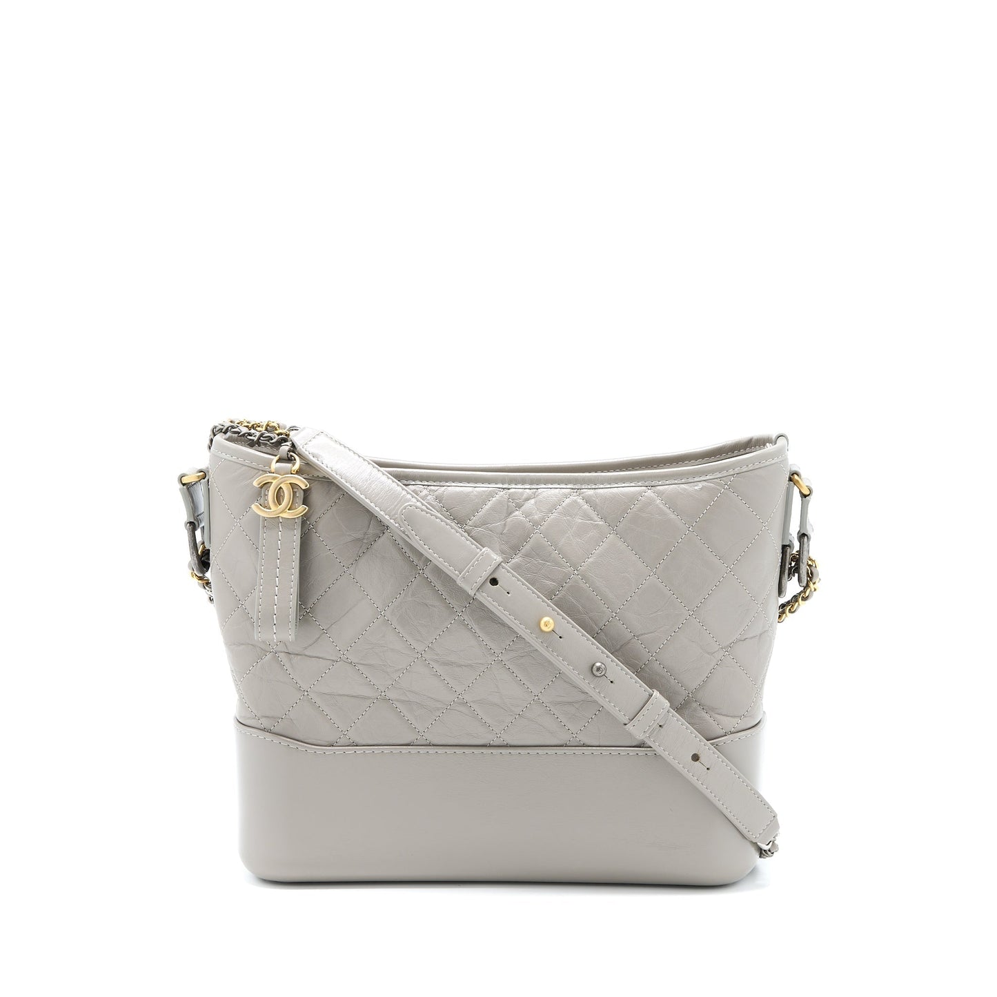 Chanel Gabrielle Hobo Aged Calfskin Light Multicoloured Grey Shoulder Bag