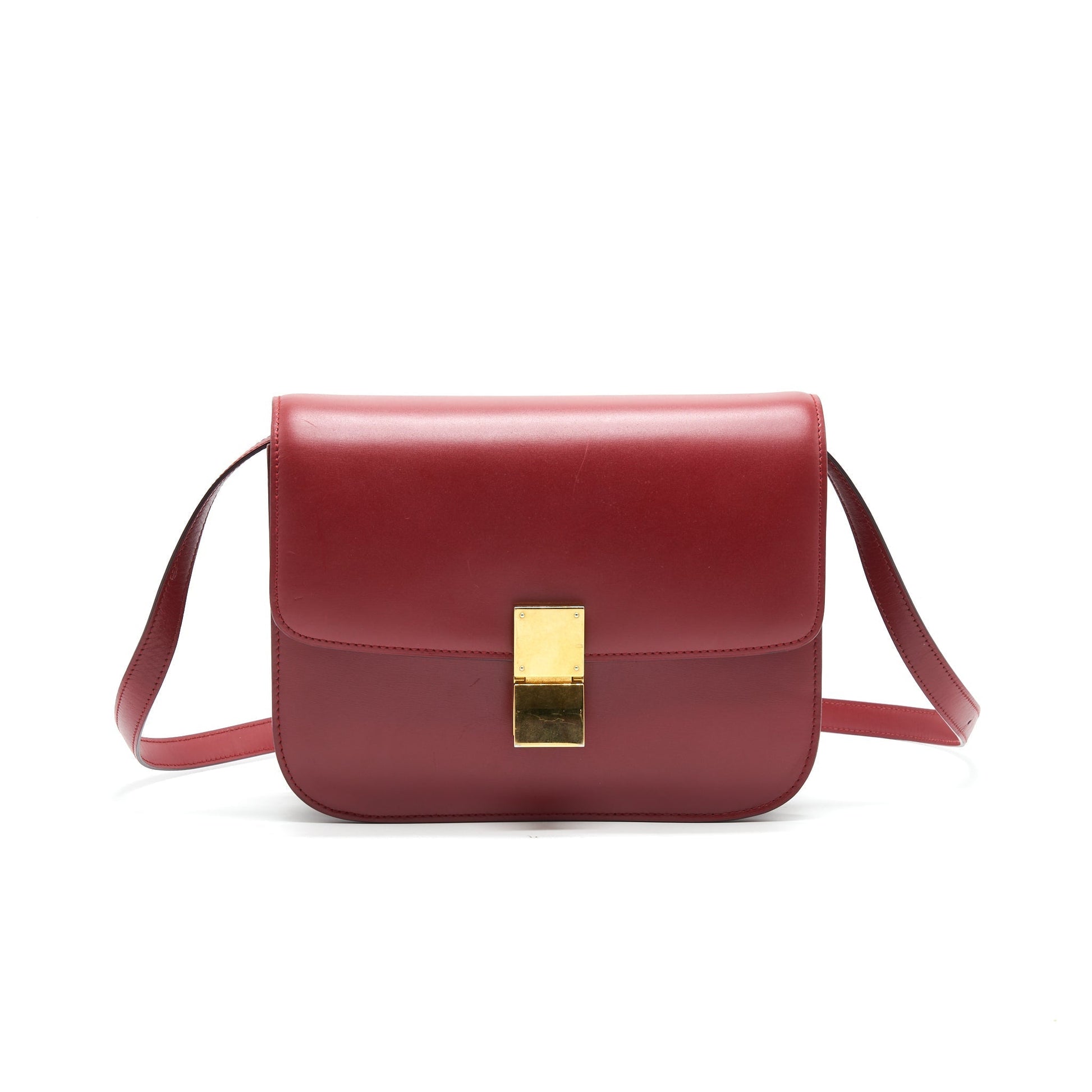 Celine Classic Purse With Handbag Red Medium Travel Bag