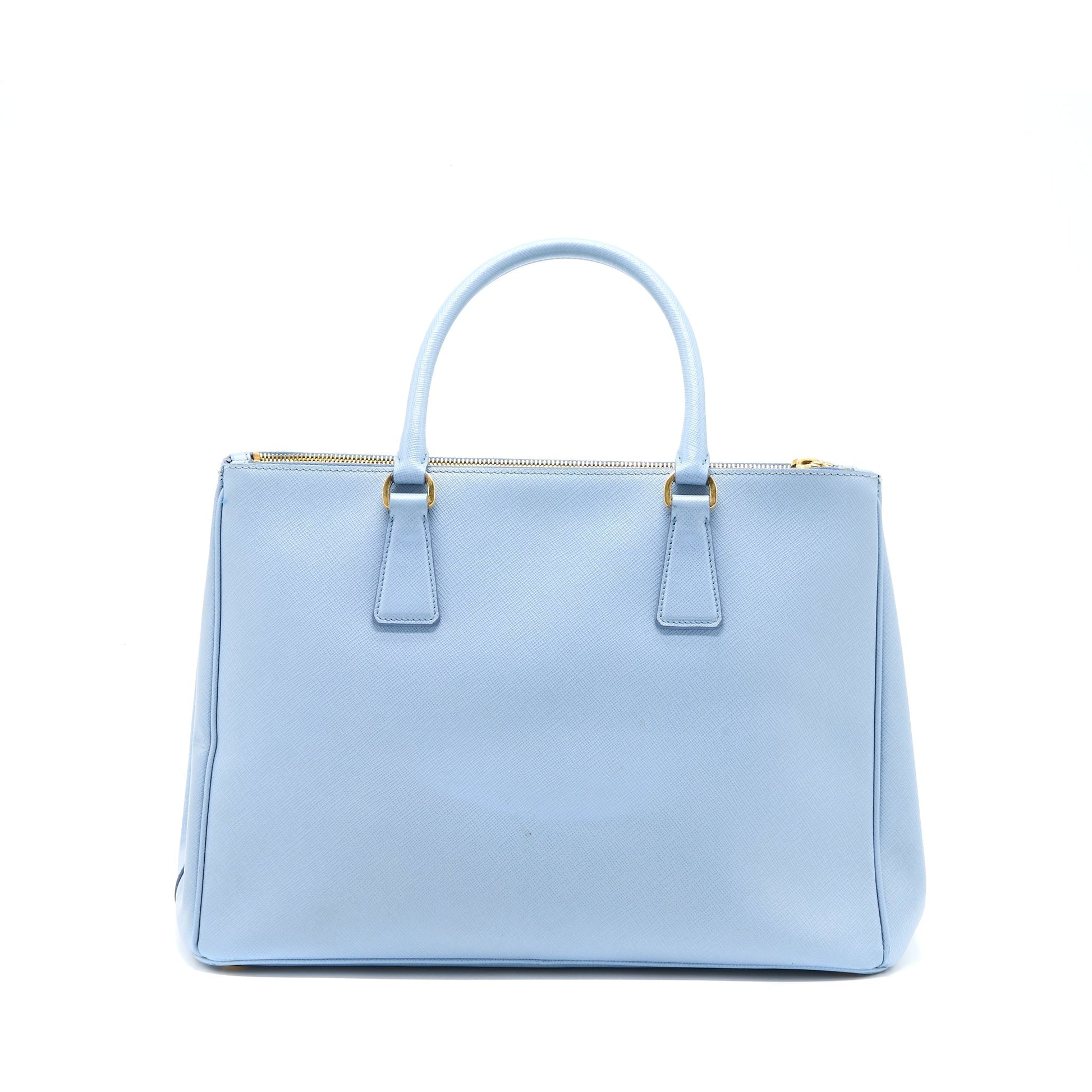 Prada Saffiano Tote Purse Light Handbag Blue Tote Bag