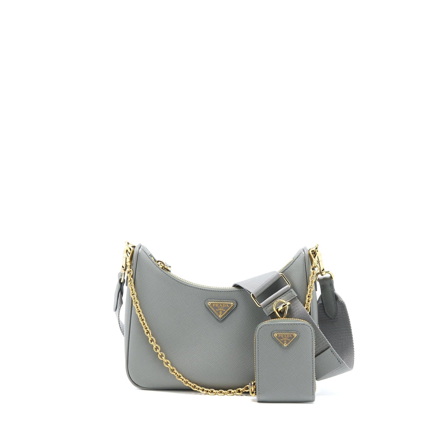 Prada Re Edition Saffiano Grey Handbag Travel Bag