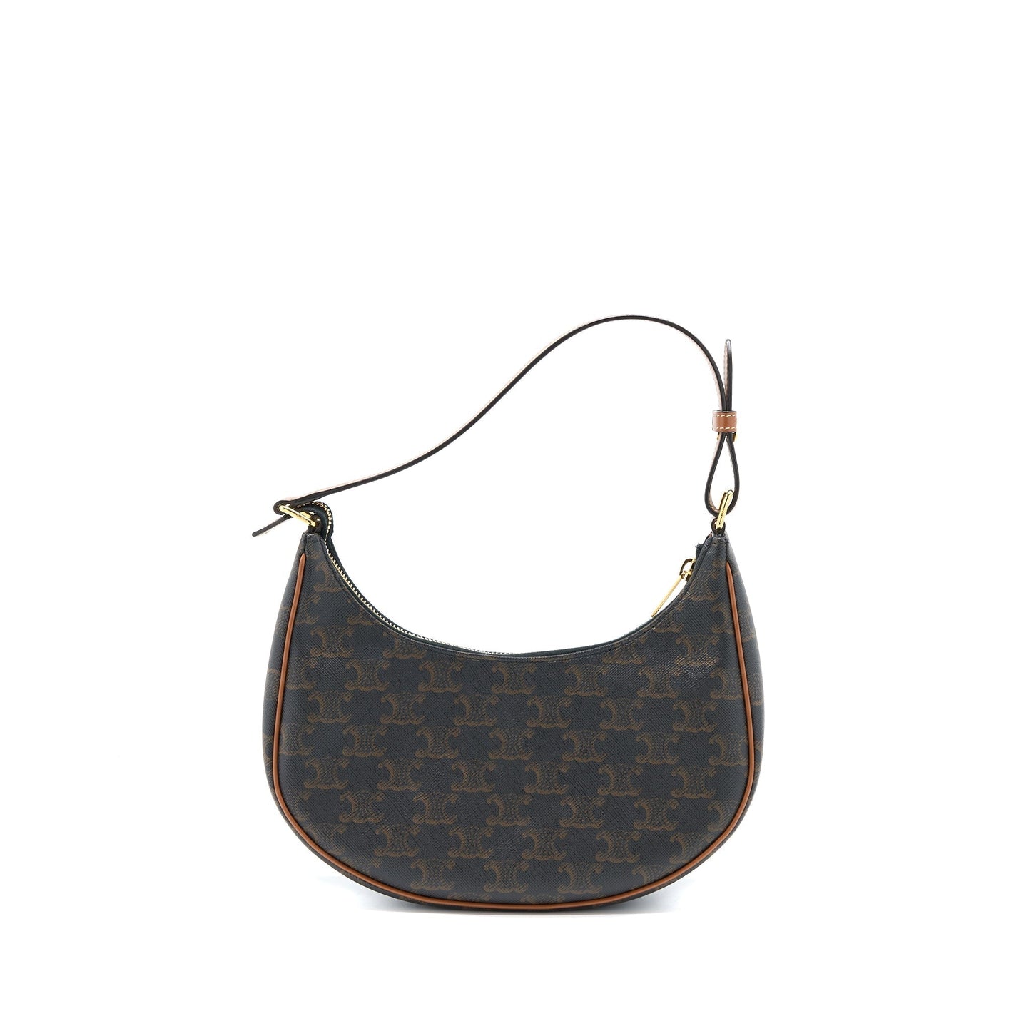 Celine Ava Purse In Triomphe And Calfskin Handbag Canvas Tan Travel Bag