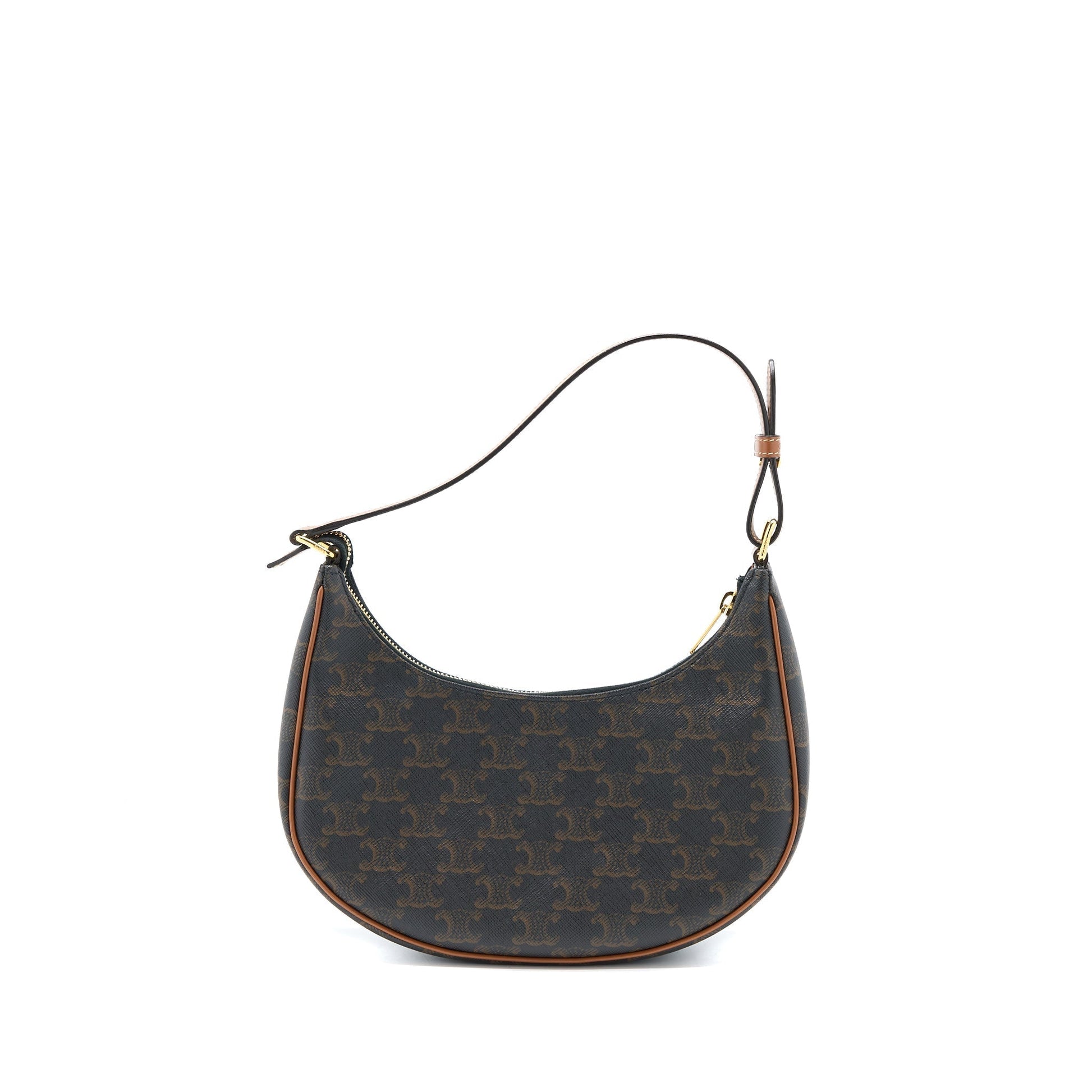 Celine Ava Purse In Triomphe And Calfskin Handbag Canvas Tan Travel Bag