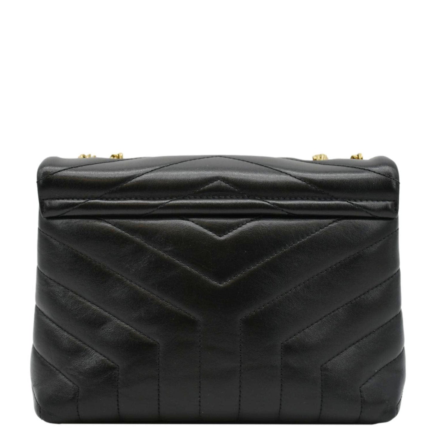 YSL Saint Laurent Yves Loulou Crossbody Bag Leather Matelasse Black Toy Loulou 3