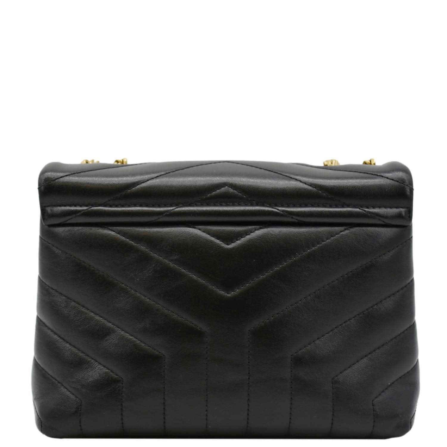YSL Saint Laurent Yves Loulou Crossbody Bag Leather Matelasse Black Toy Loulou 3