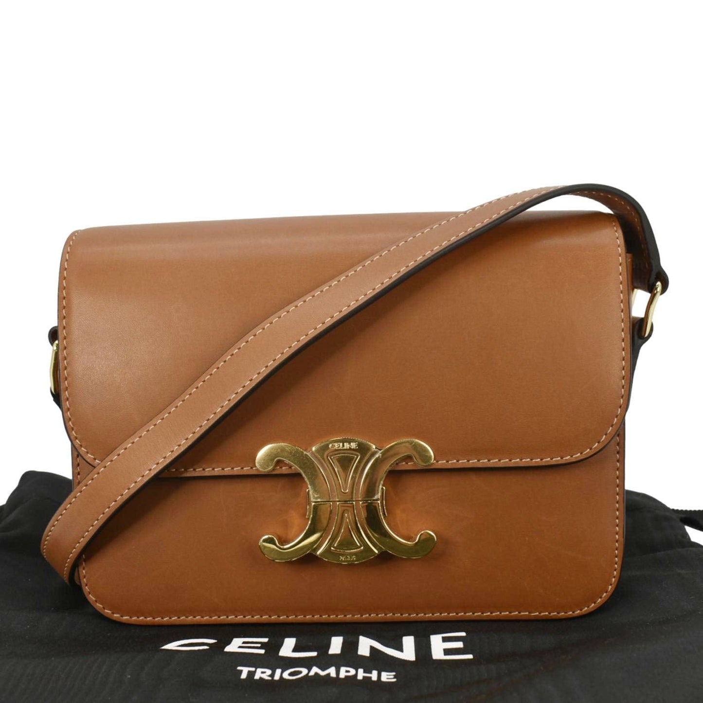Teen Triomphe Shoulder Bag Leather Brown