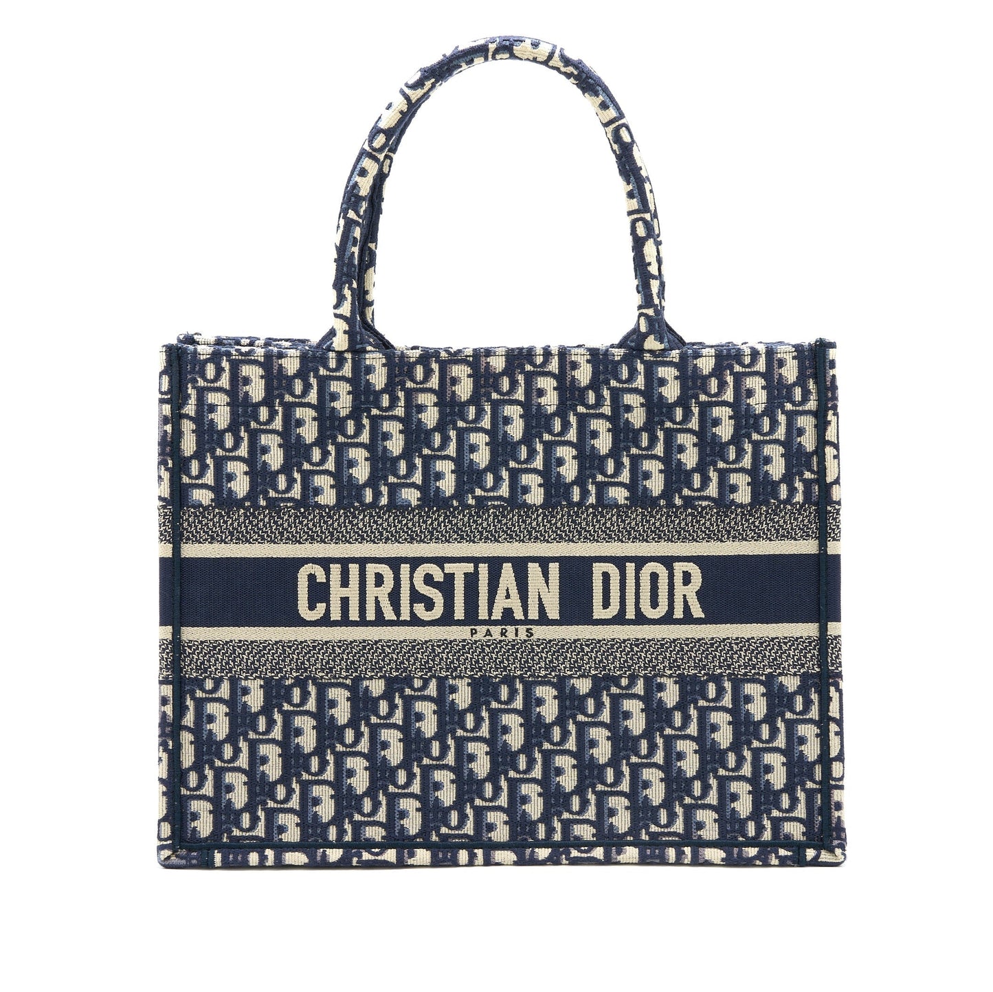 Dior Book Tote Oblique Embroidery Handbag Blue Medium Tote Bag Embroidery Handbag