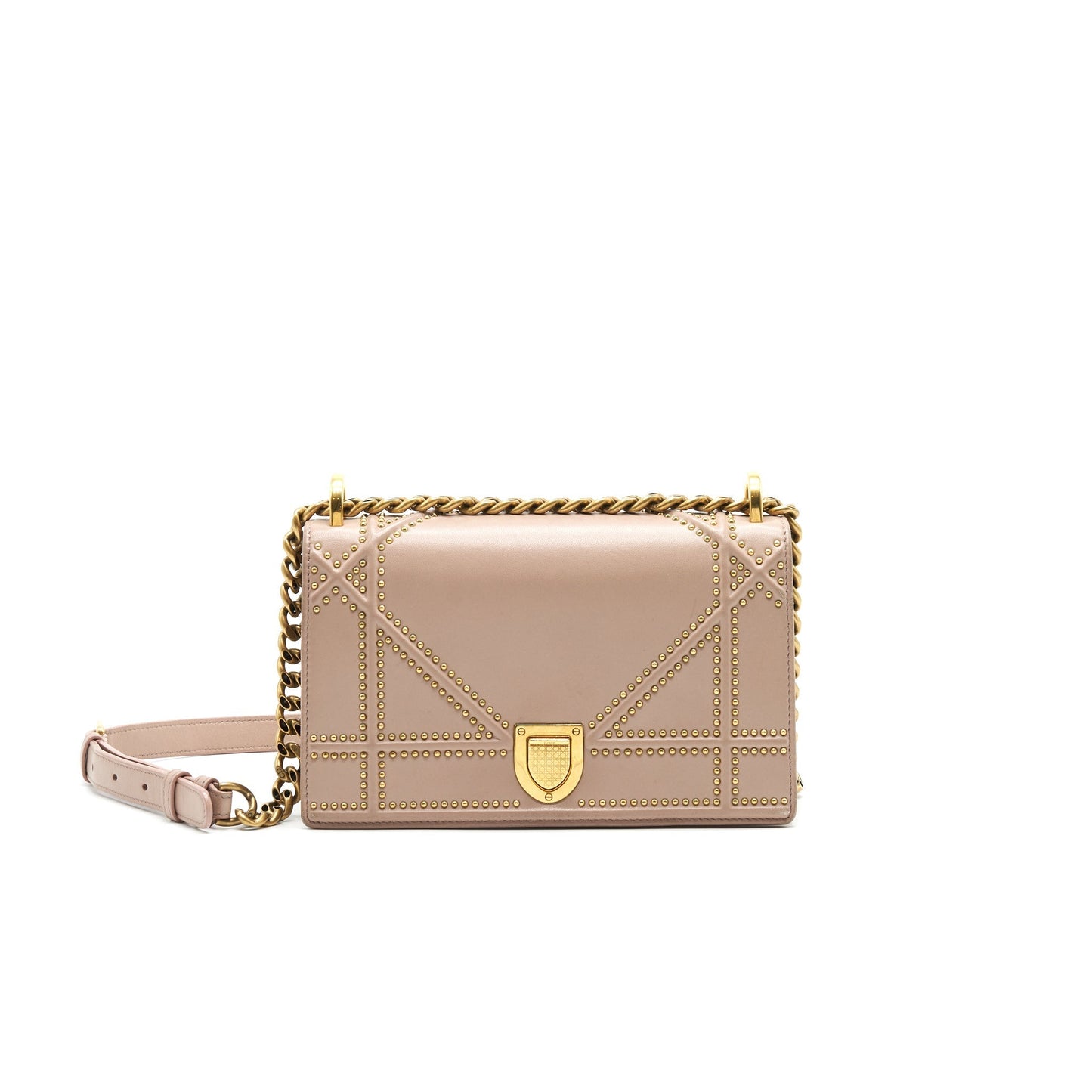 Dior Studded ama Handbag Beige Small Travel Bag